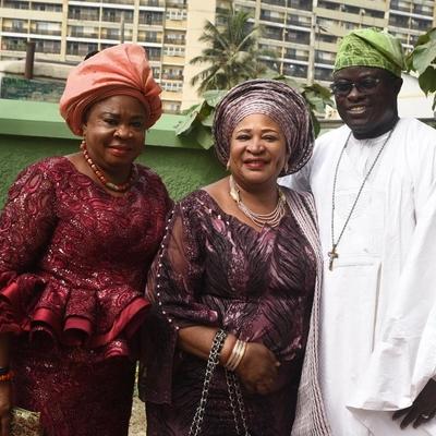 Rev Edward Adeniji Koye-Ladele with his beloved sisters, Mrs. Mowale Agbede and Mrs. Ibidun Olufunwa
