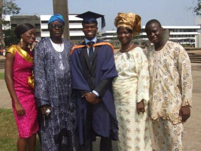 With the full family after Gbekeloluwa's graduation from OAU