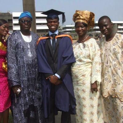 With the full family after Gbekeloluwa's graduation from OAU