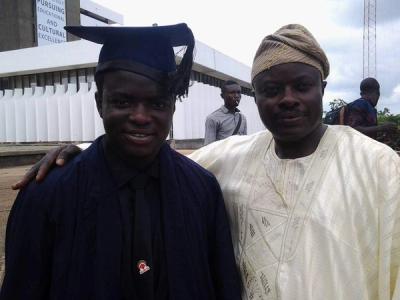 With Fehintoluwa during his Matriculation at Obafemi Awolowo University