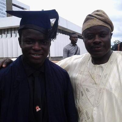 With Fehintoluwa during his Matriculation at Obafemi Awolowo University