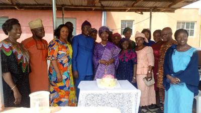 With a selection of church elders during Pastor Mrs. Koye-Ladele's 60th birthday