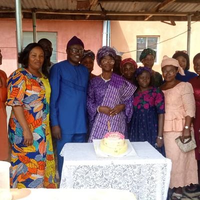 With a selection of church elders during Pastor Mrs. Koye-Ladele's 60th birthday