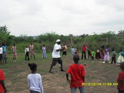 Playing with a selection of church kids (Easter Picnic)