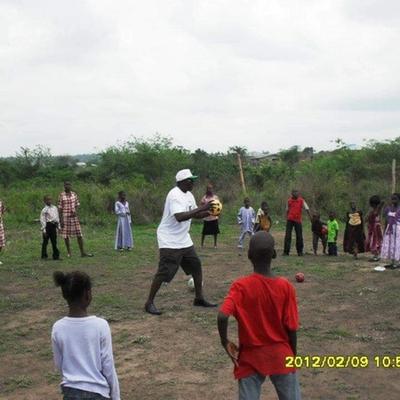 Playing with a selection of church kids (Easter Picnic)