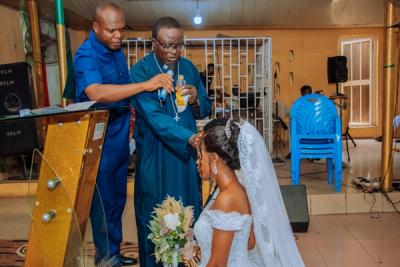 Officiating at a wedding