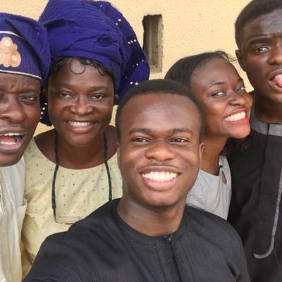 With the full family after Christmas Day Service