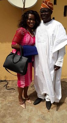 With Similoluwa after a Sunday Service