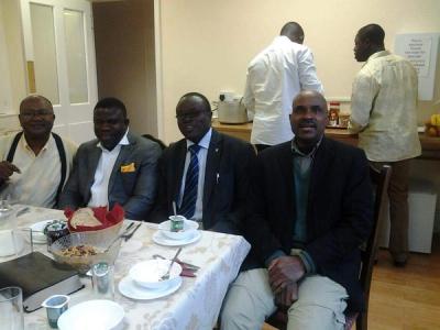 With Pastor Opedare and two other brothers during a visit to the UK