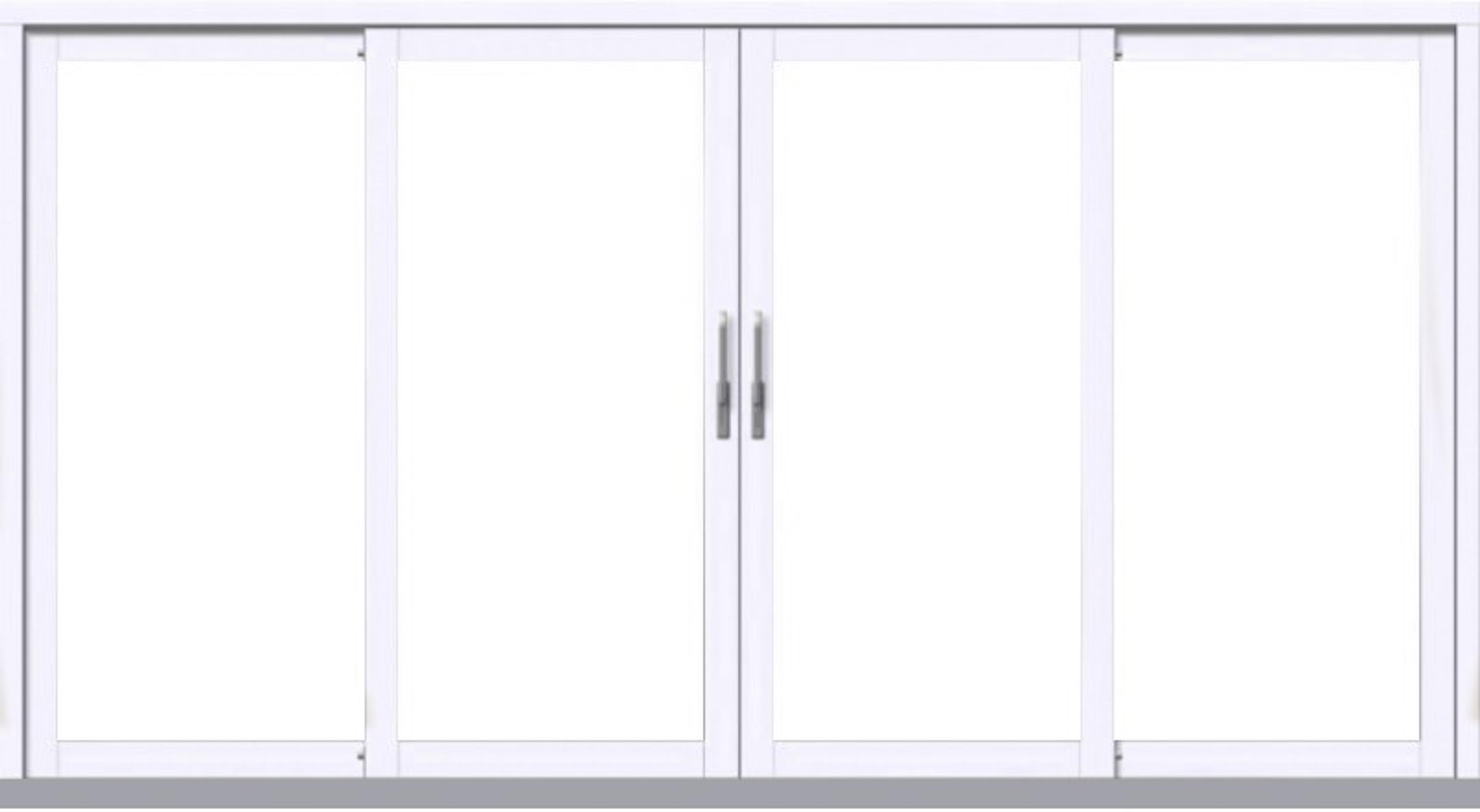 4-delad delux trä/aluminium skjutdörr fyrdelat skjutparti i aluminium