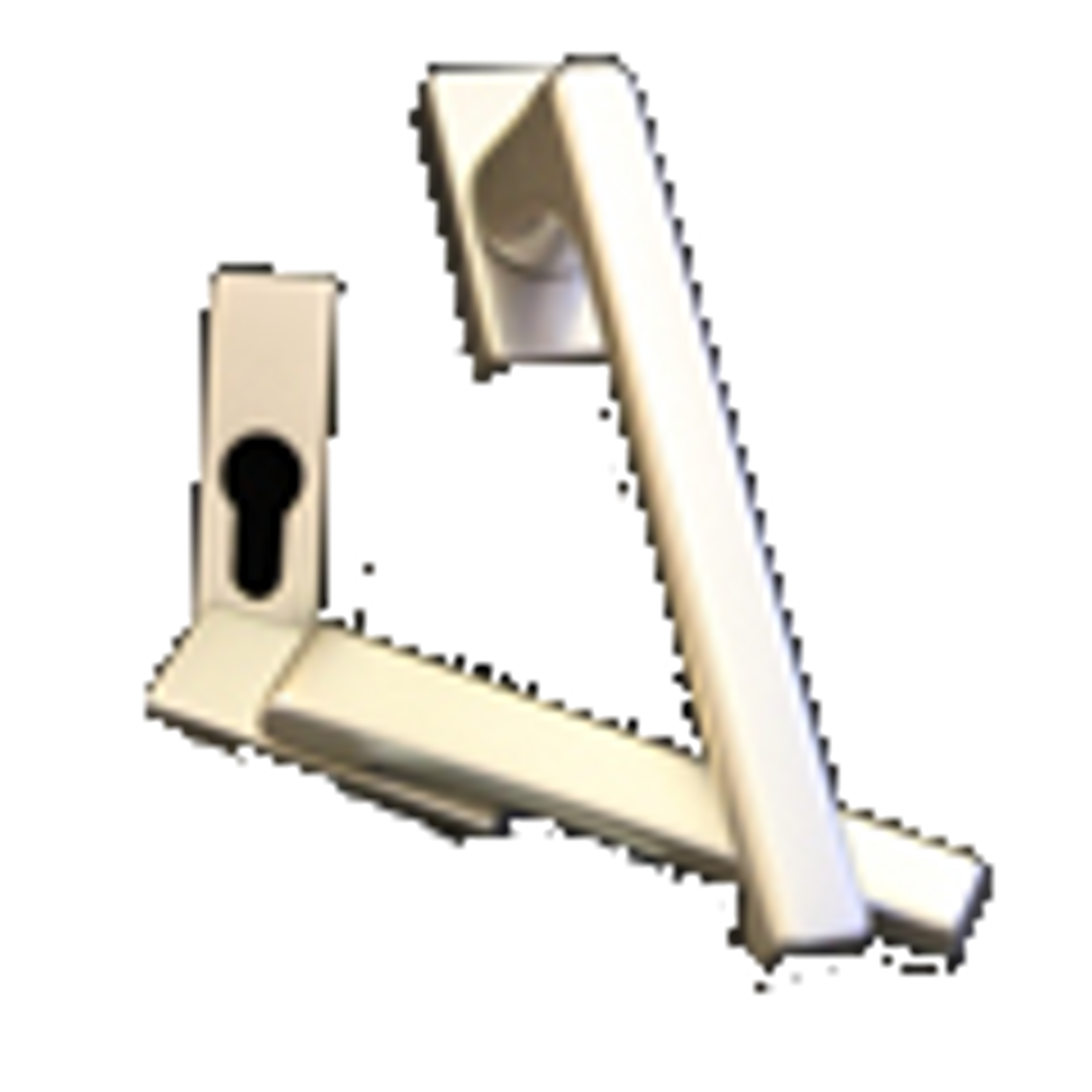 Silvrigt handtag med cylinderlås till Menta Delux Silvrigt handtag med cylinderlås till Menta Delux