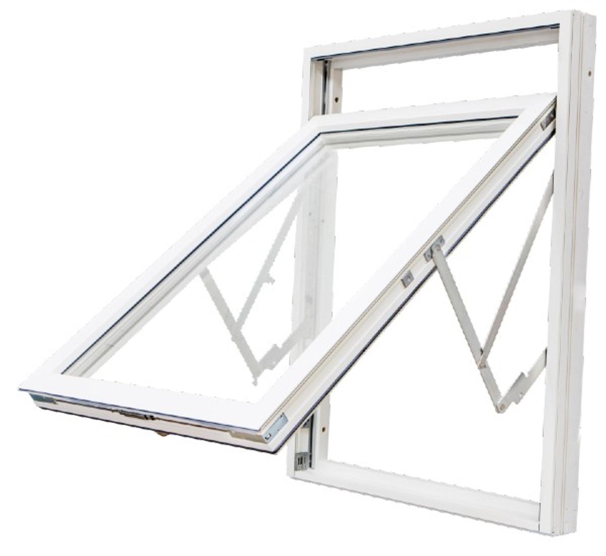 Trä/Aluminiumfönster Vitt trä aluminiumfönster öppet