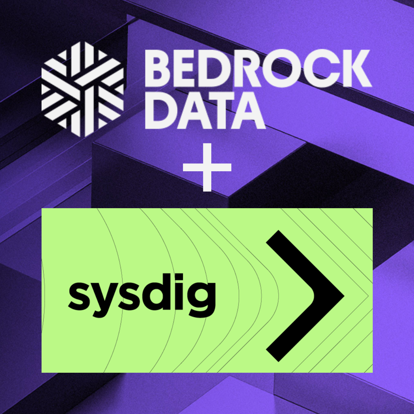 bedrock security sysdig logo on a white background