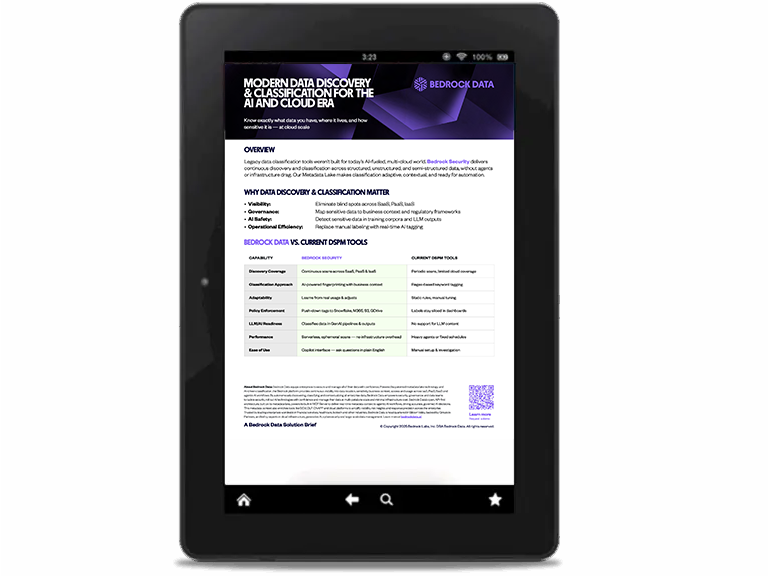 Bedrock Use Case: Data Discovery & Classification
