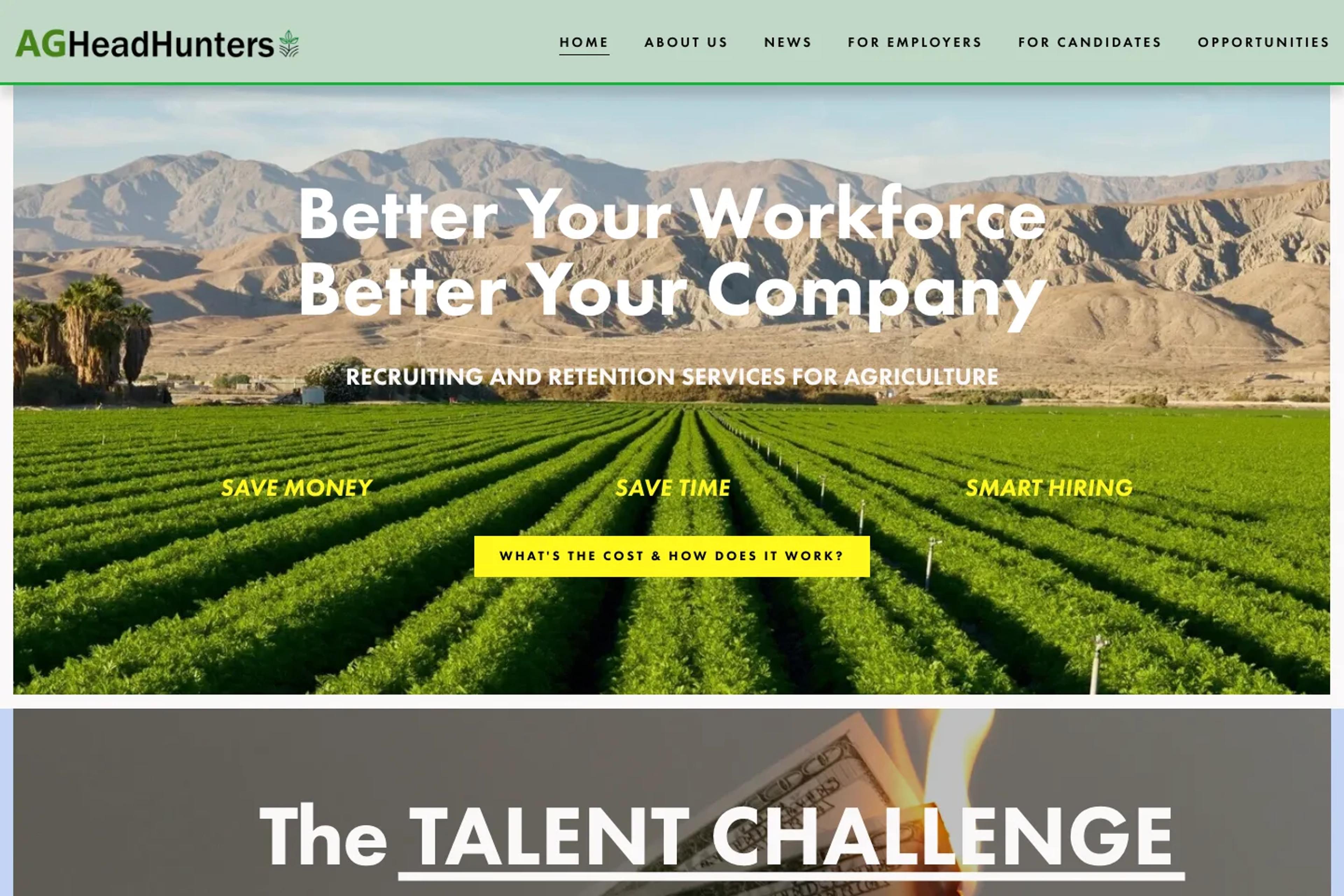 AG HeadHunters website homepage