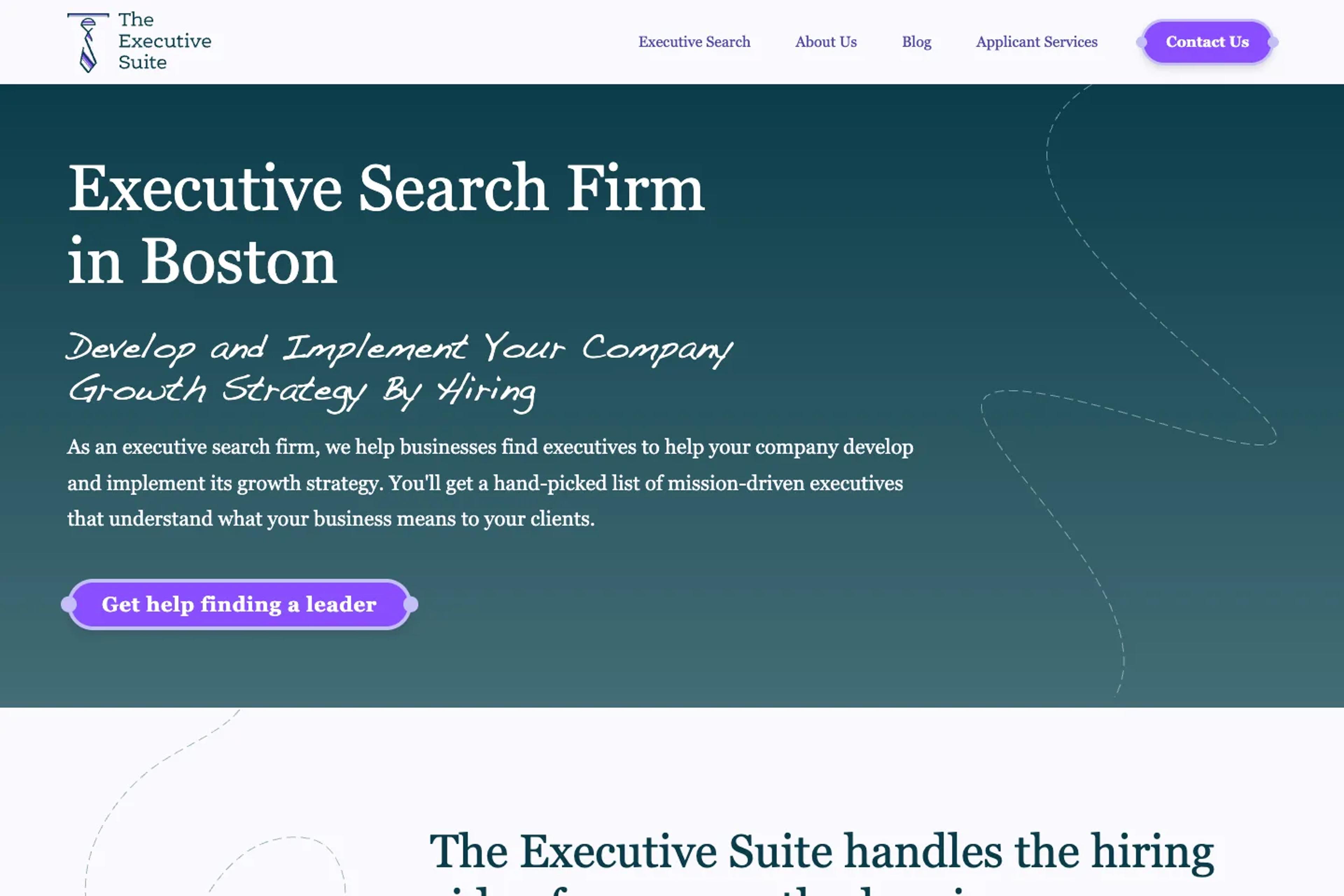 The Executive Suite website homepage