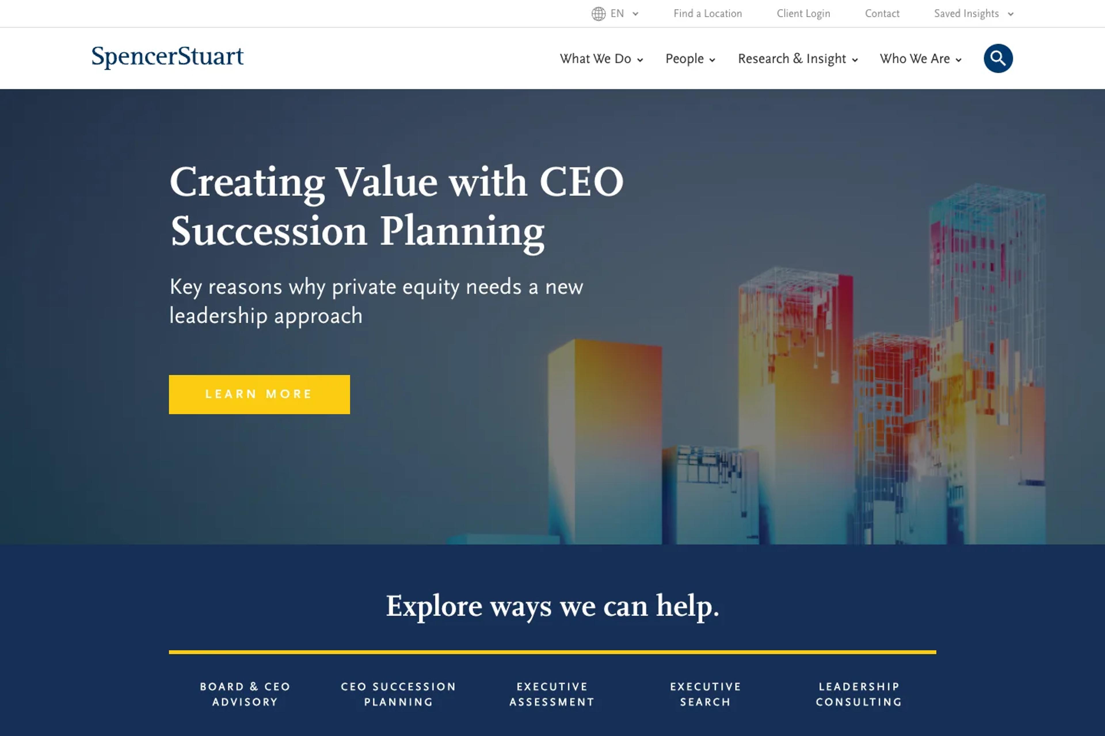 Spencer Stuart website homepage