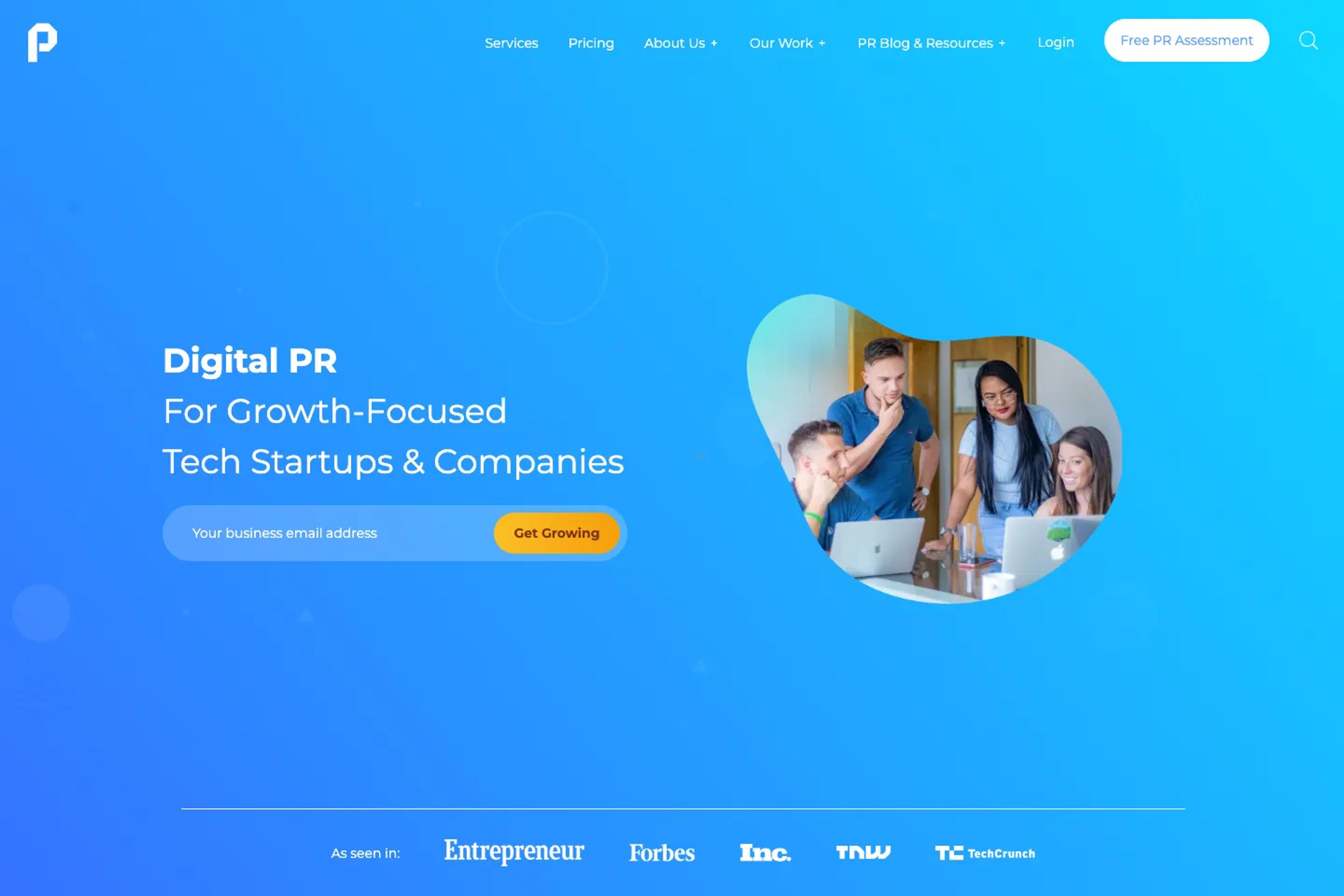 Publicize website homepage