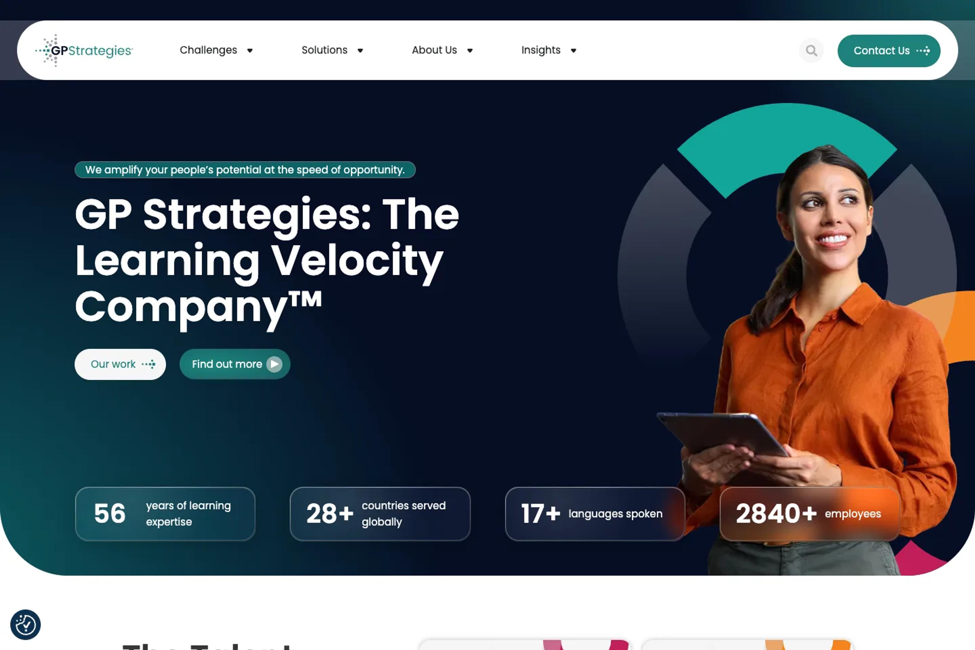 GP Strategies website homepage