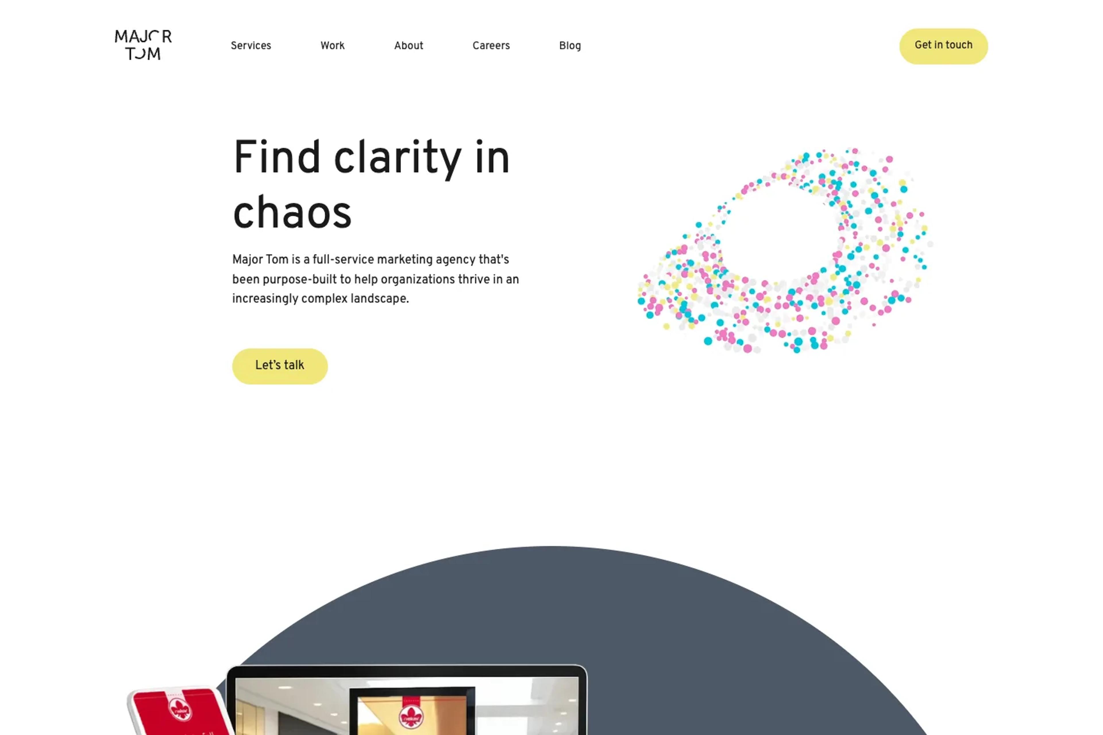 Major Tom website homepage