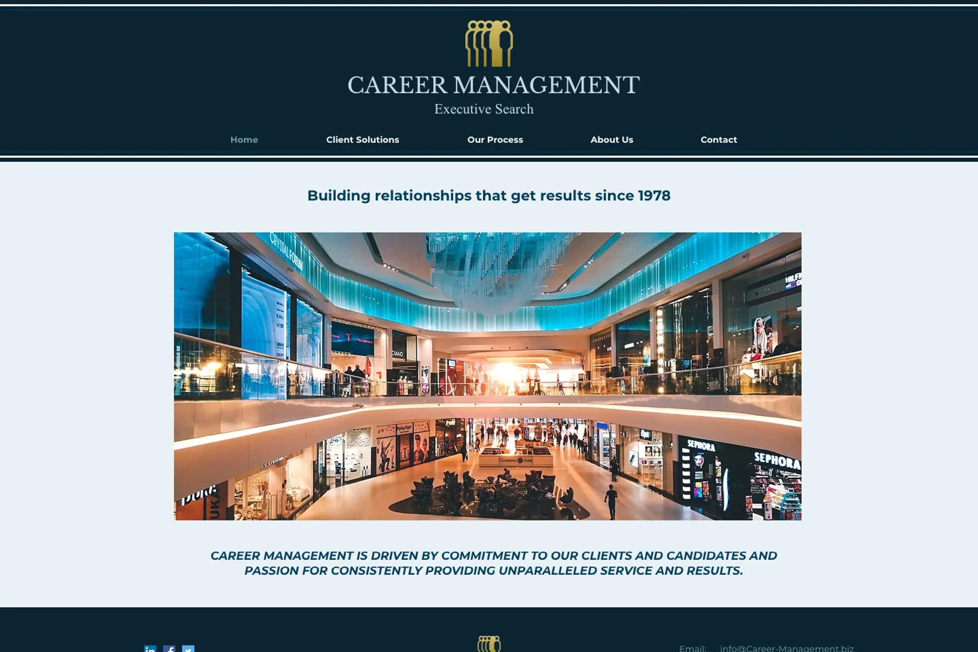 Career Management Inc. website homepage