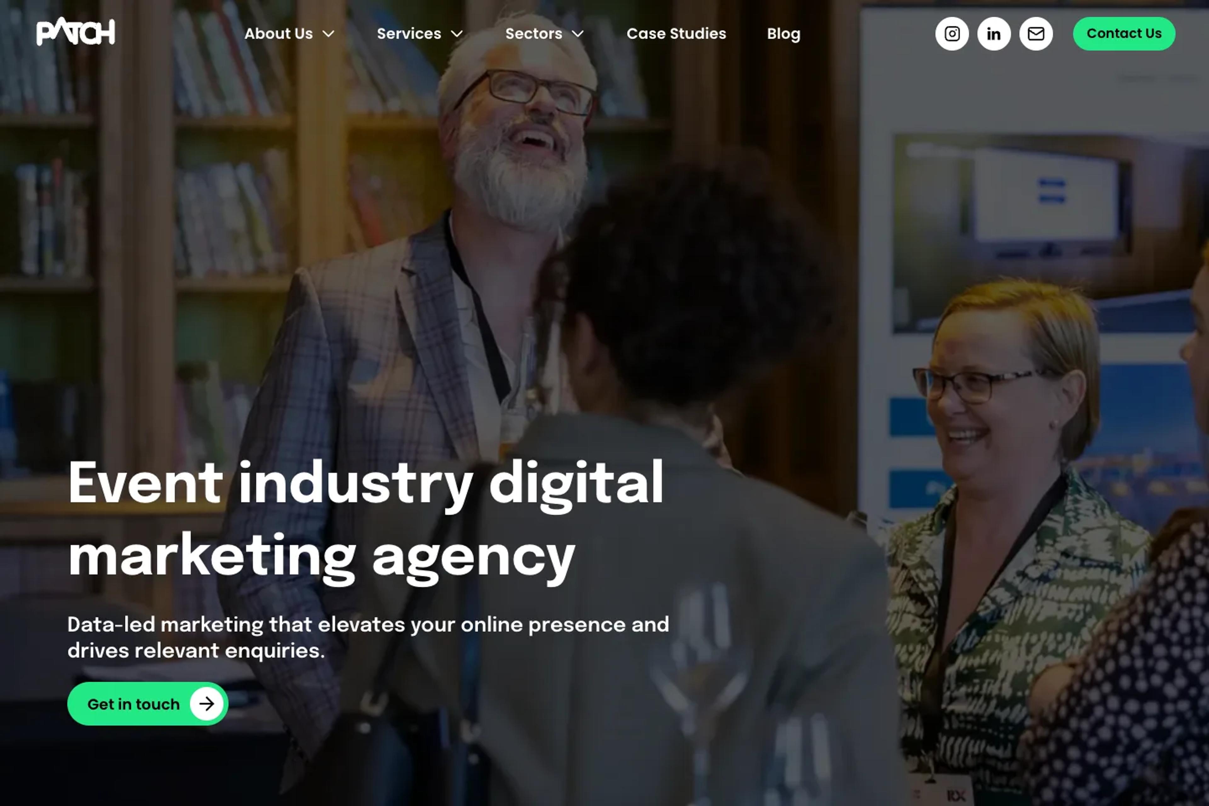 Patch Marketing website homepage