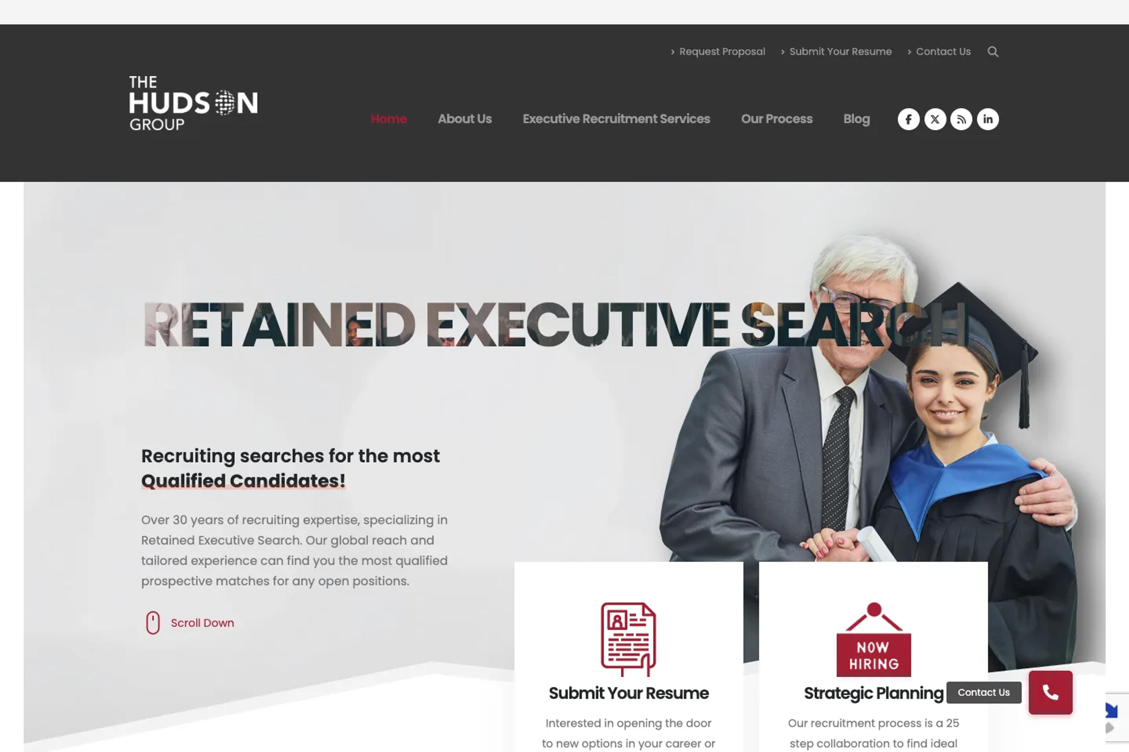 The Hudson Group website homepage