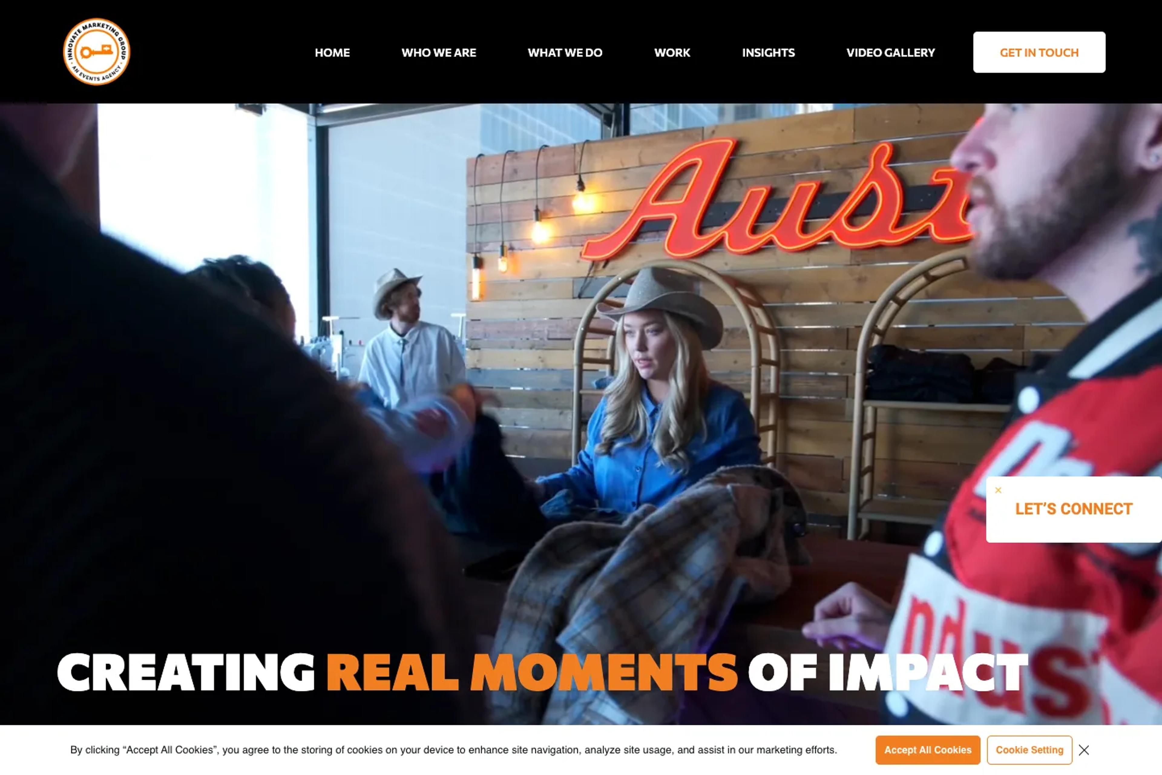Innovate Marketing Group website homepage