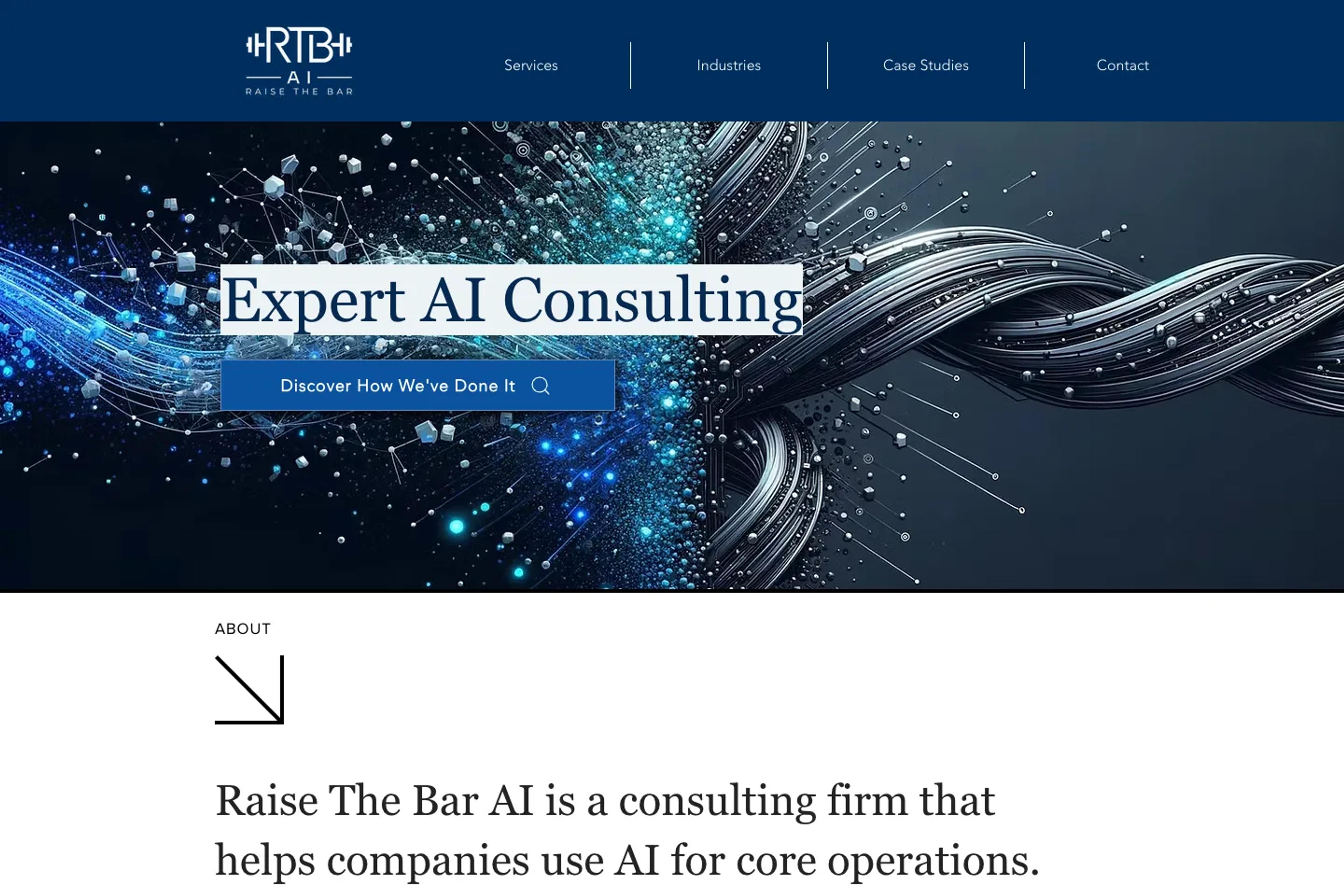 RTB-AI website homepage