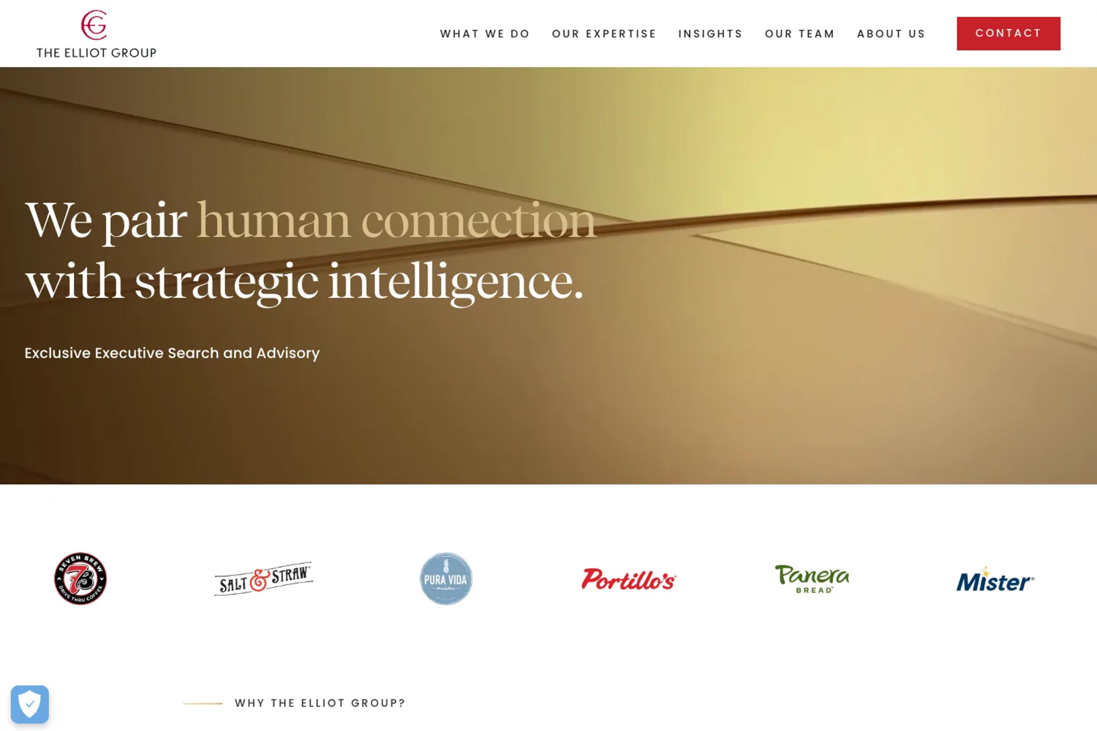 The Elliot Group website homepage