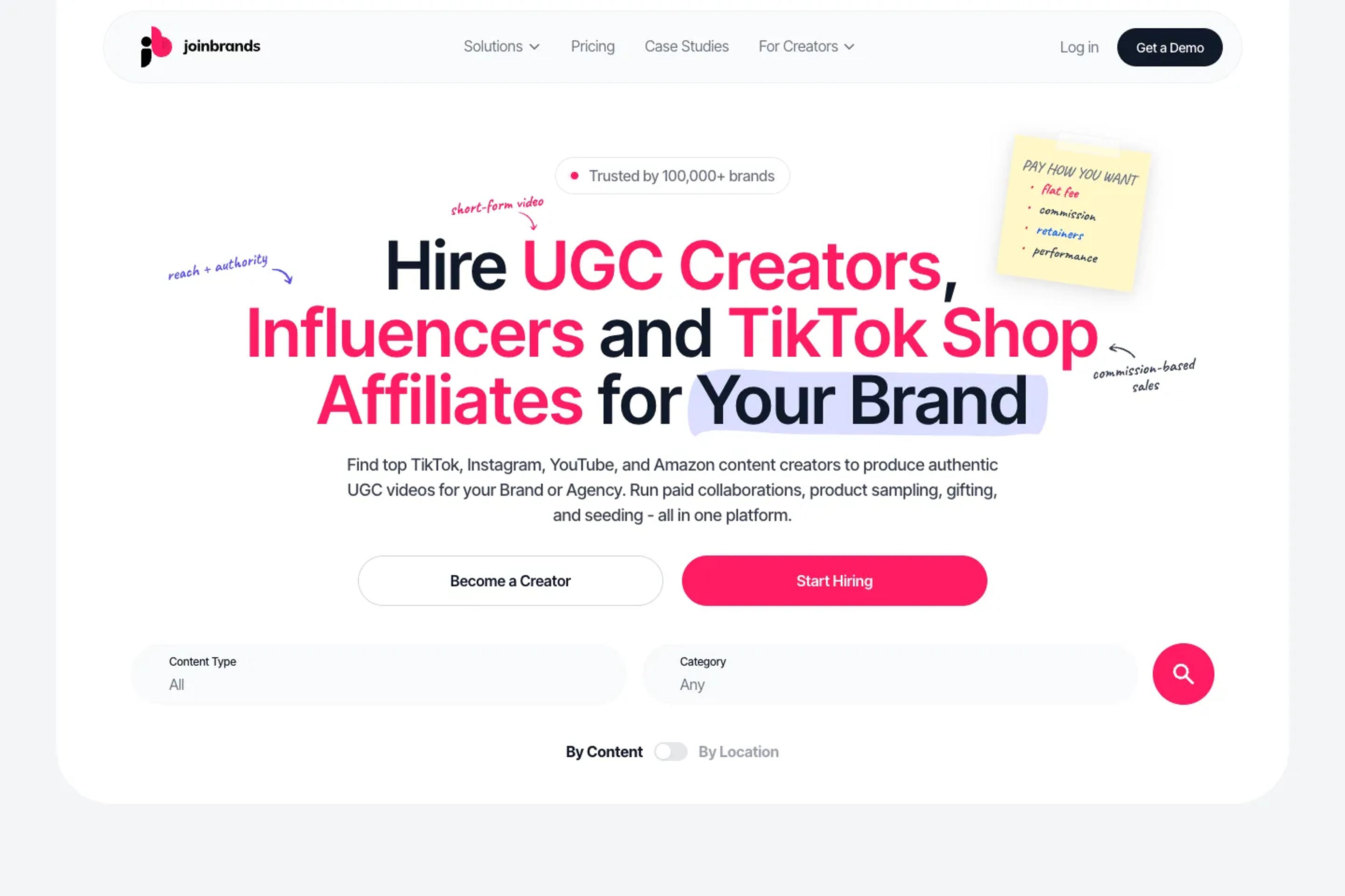 JoinBrands website homepage