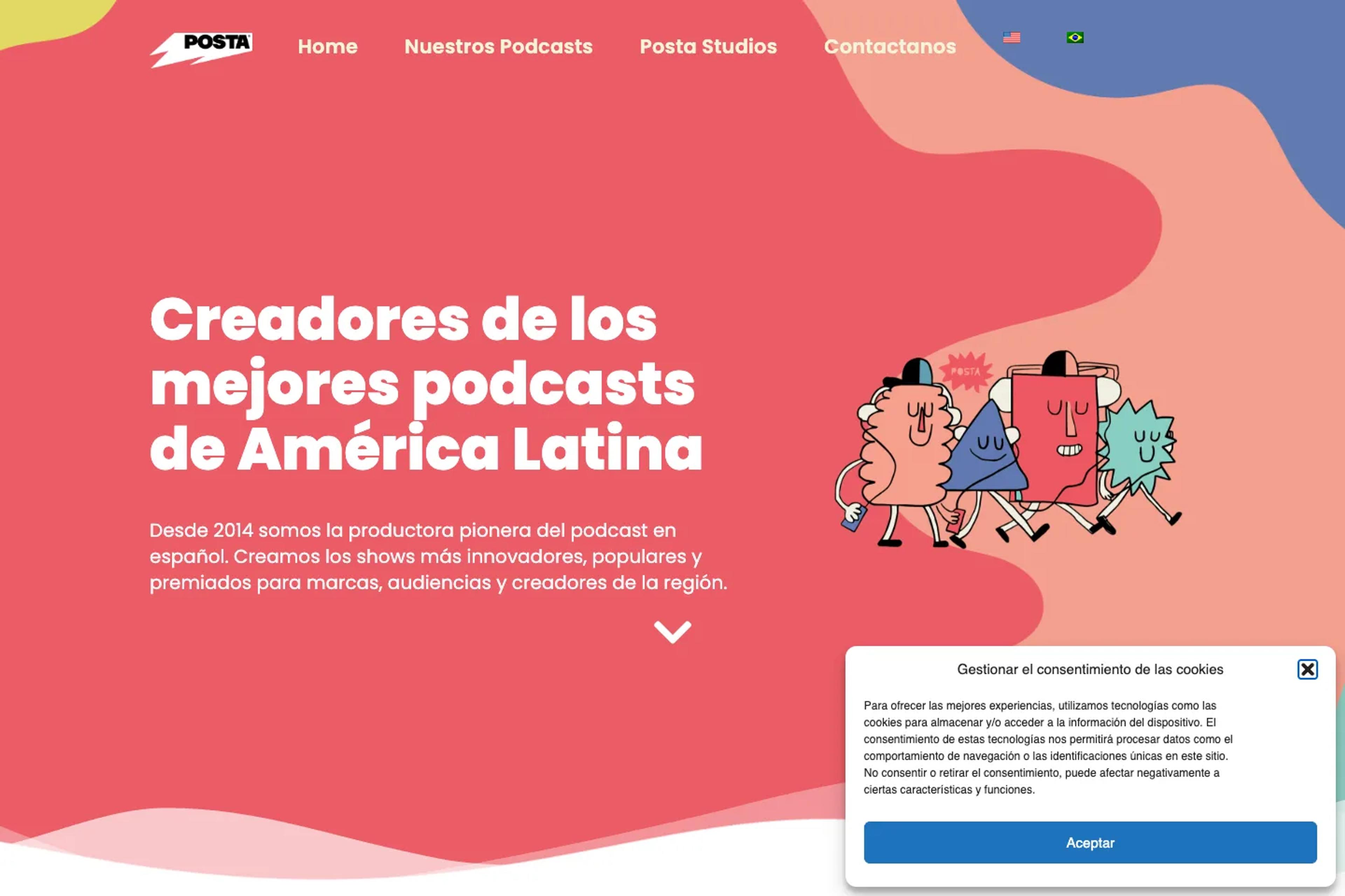 Posta website homepage