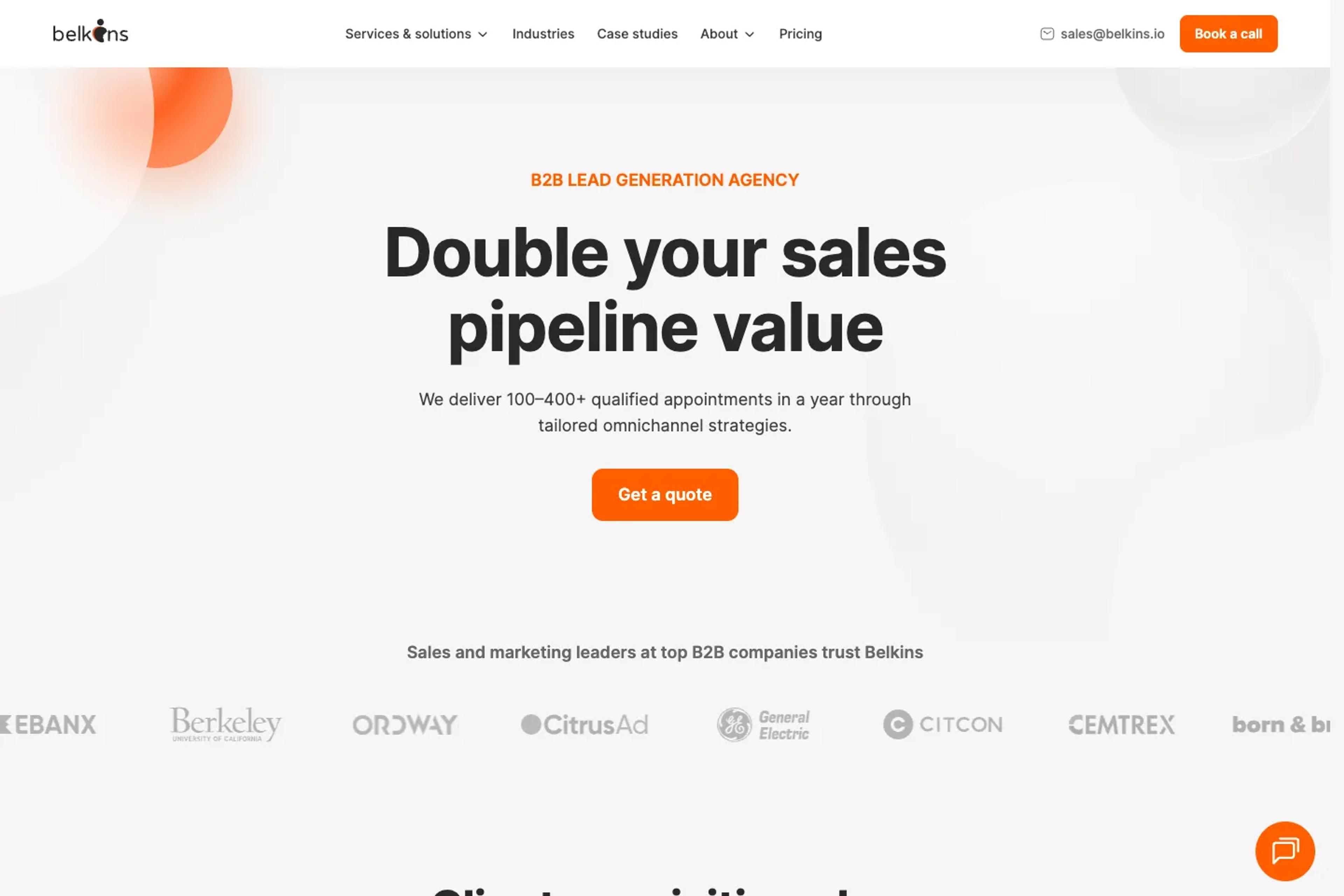 Belkins website homepage