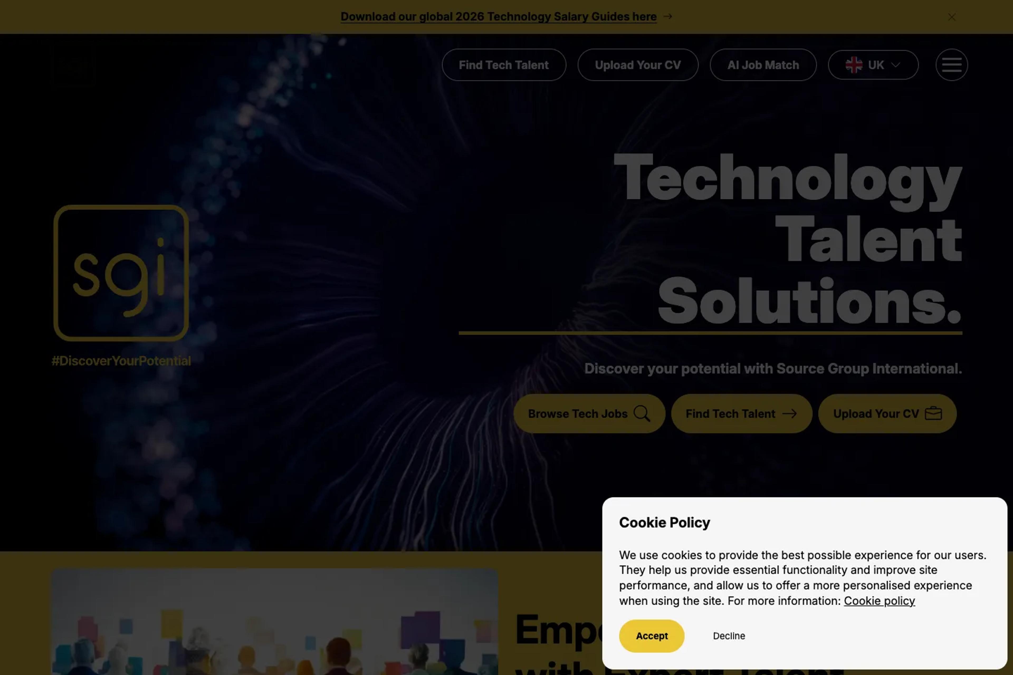 Source Group International (SGI) website homepage