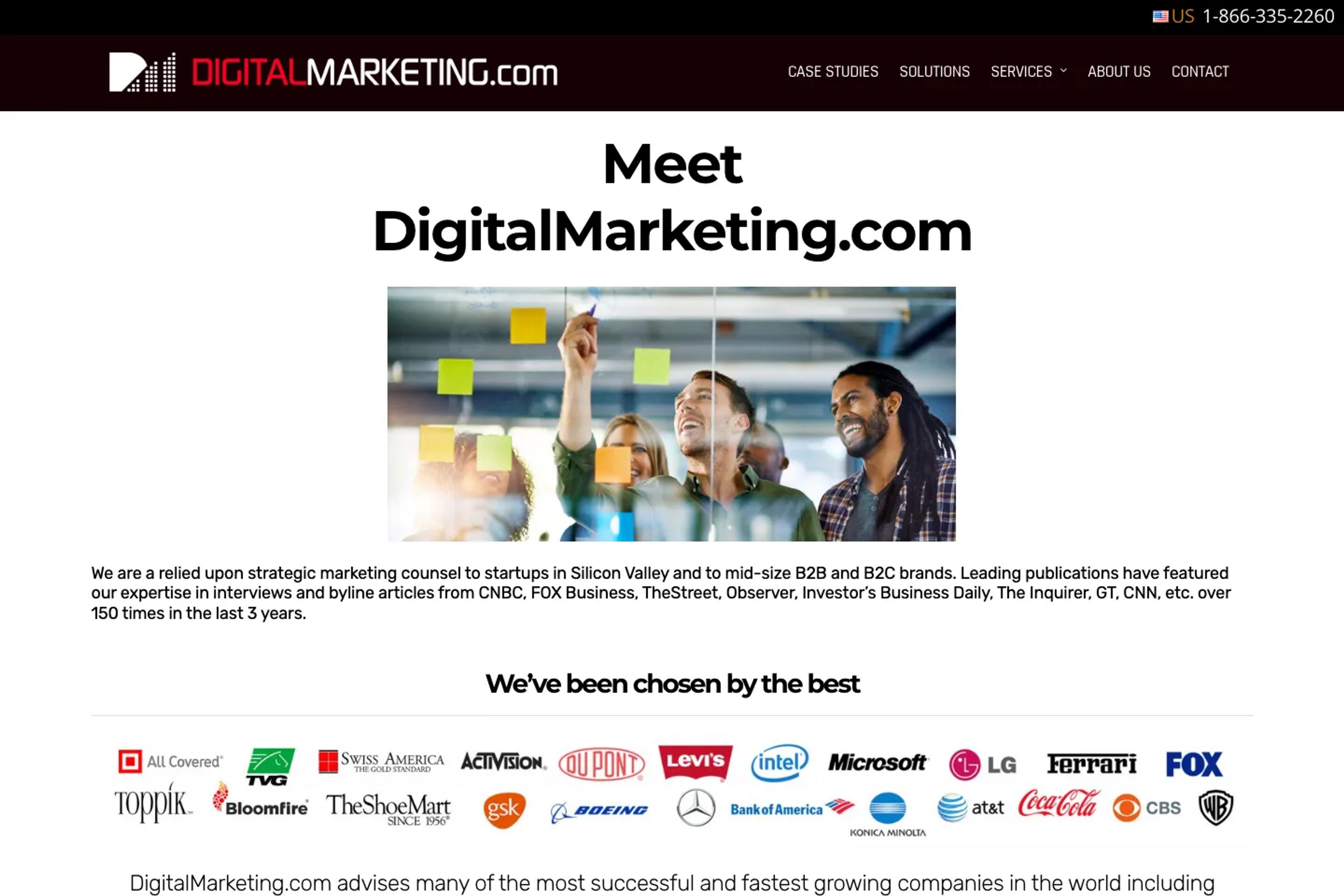DigitalMarketing.com website homepage