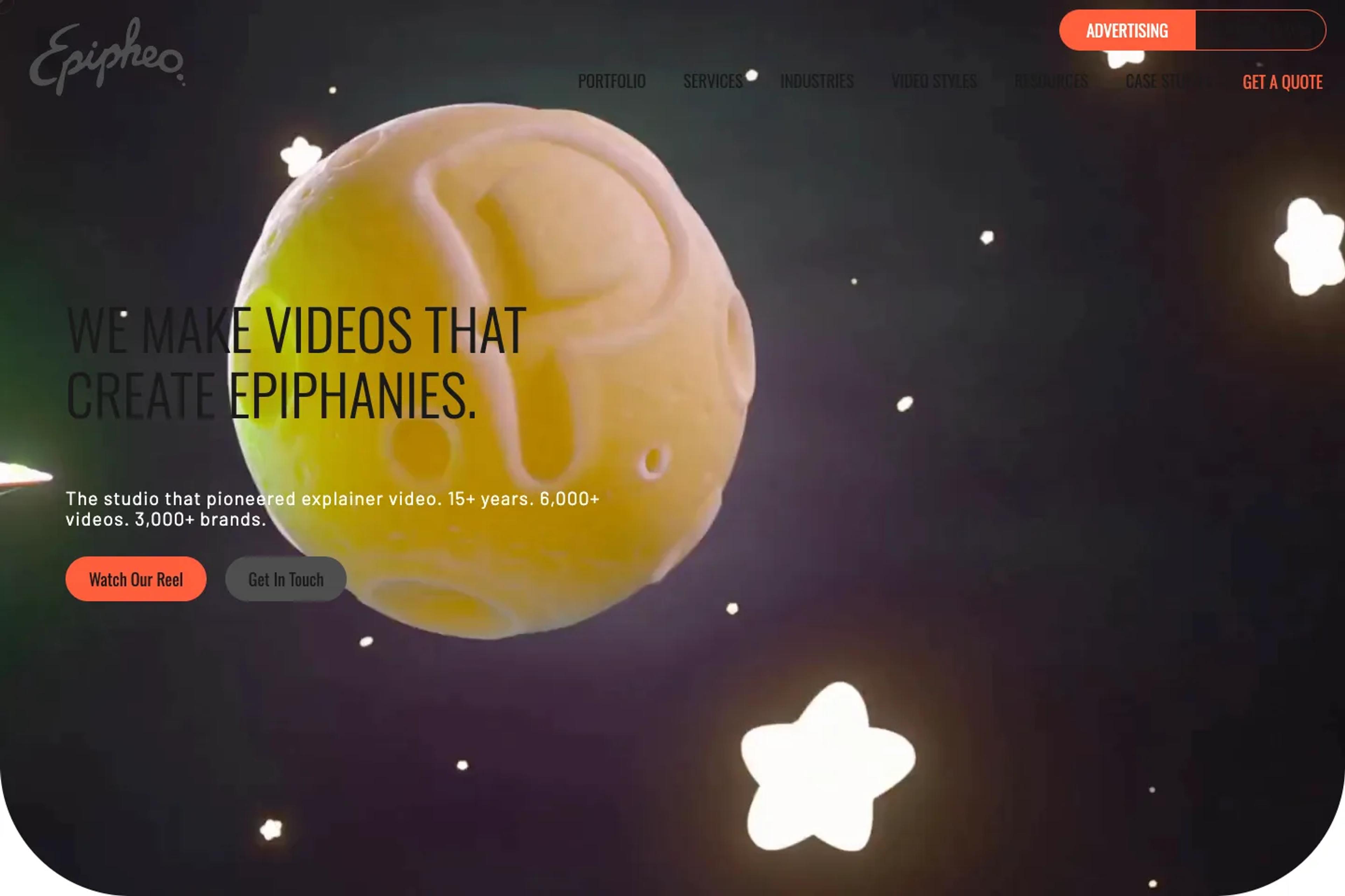 Epipheo website homepage