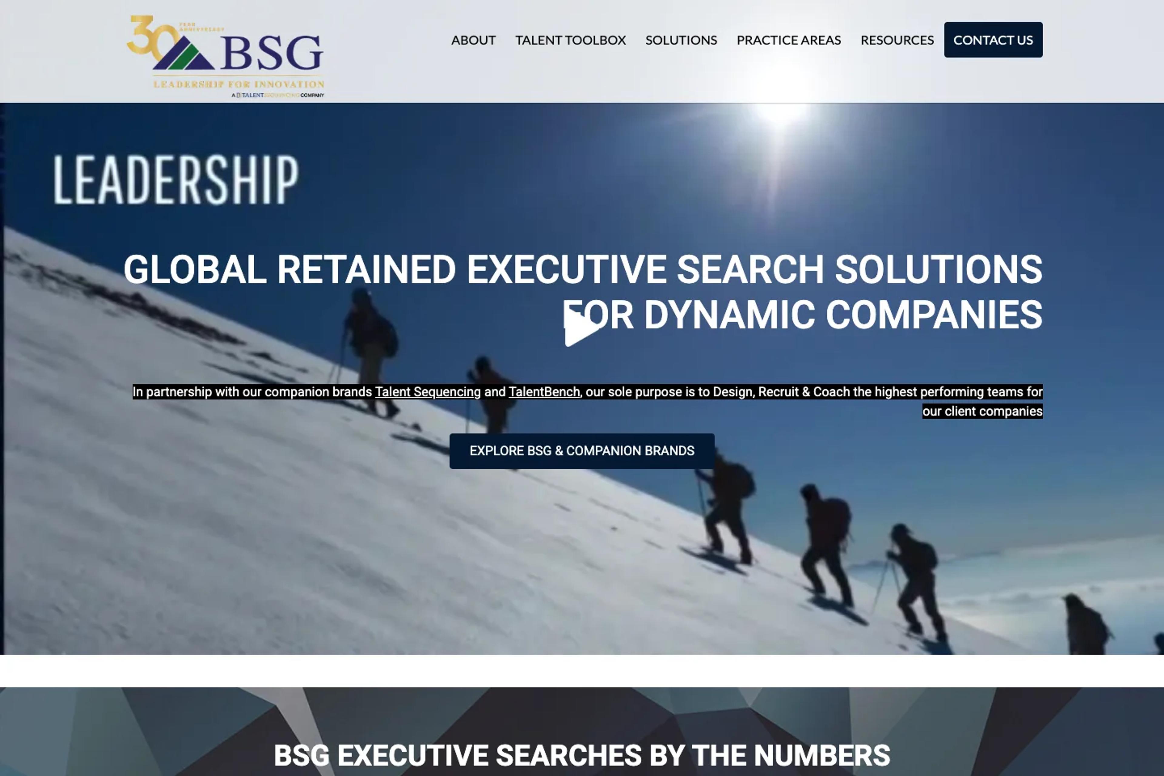 Boston Search Group (BSG) website homepage