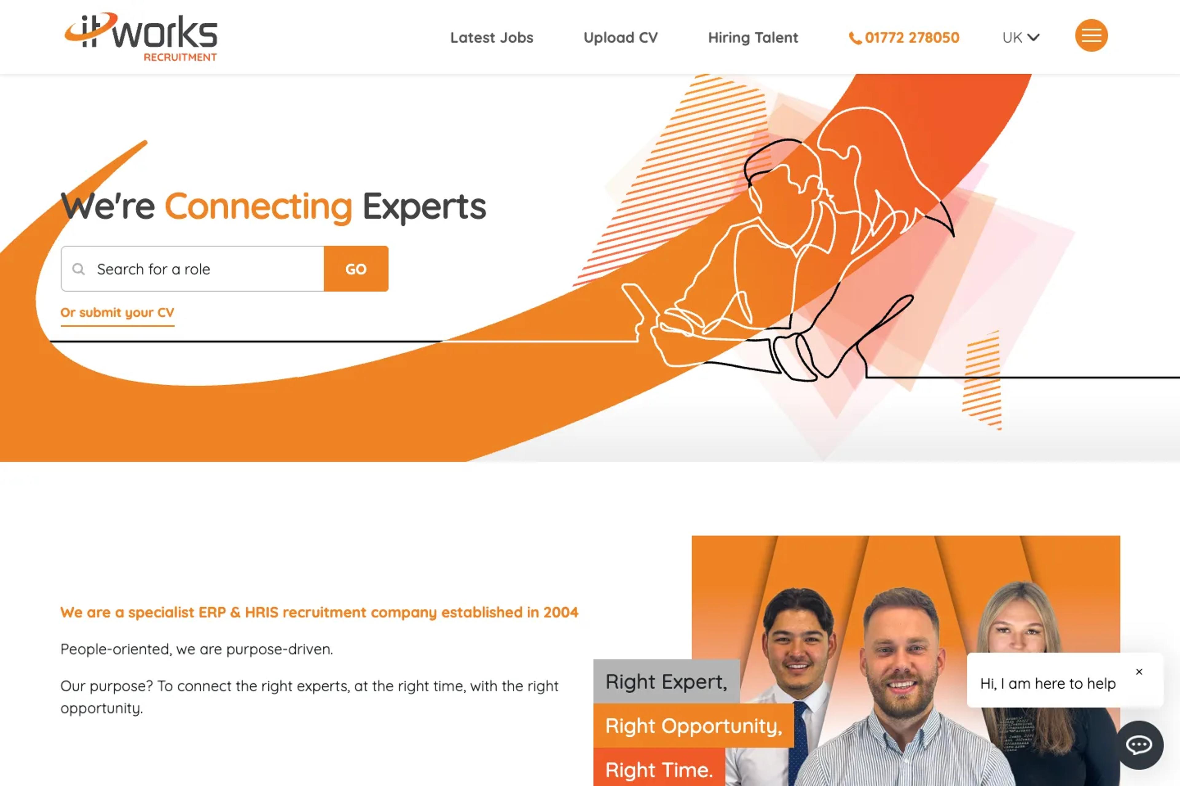 IT Works Recruitment website homepage