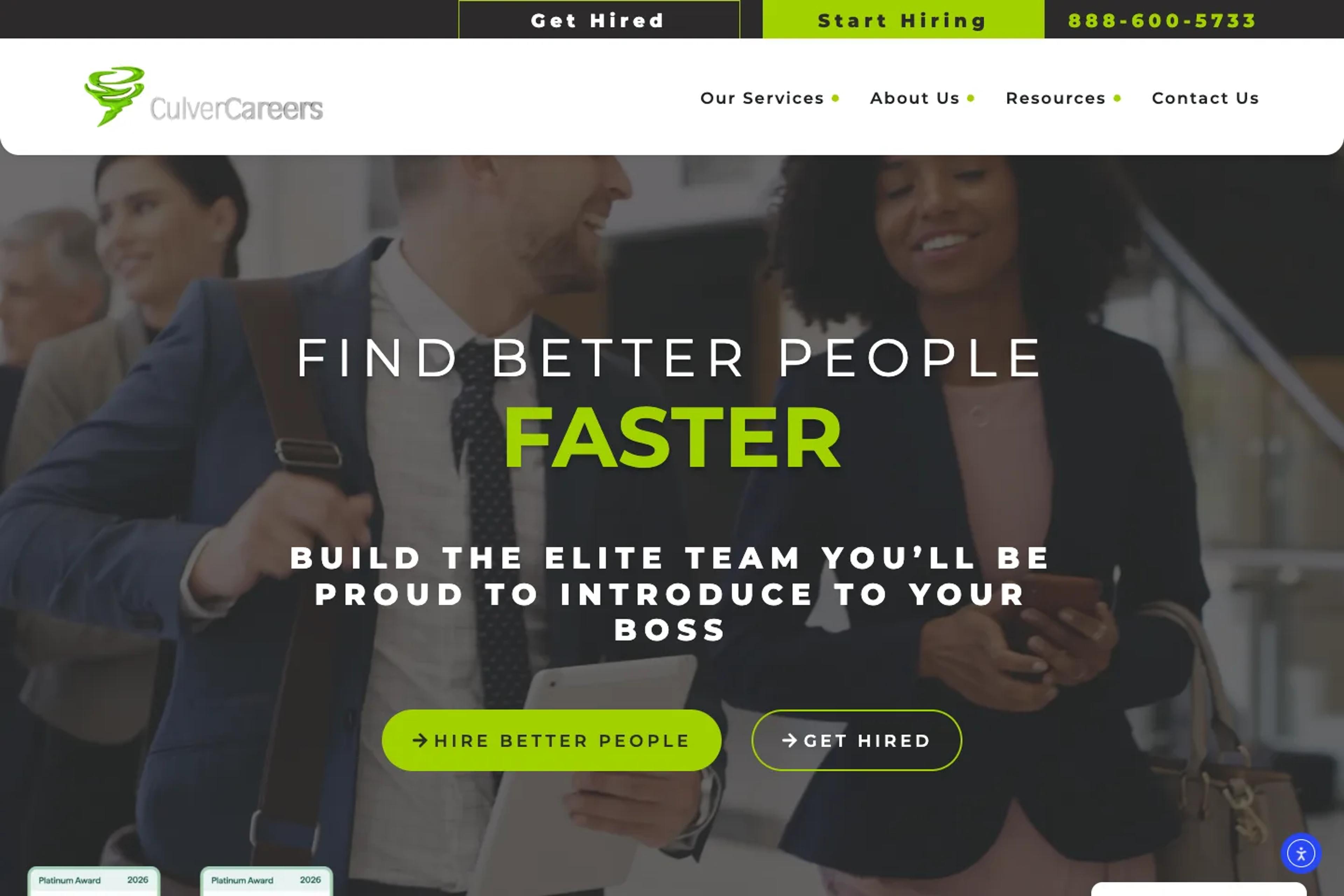 CulverCareers website homepage