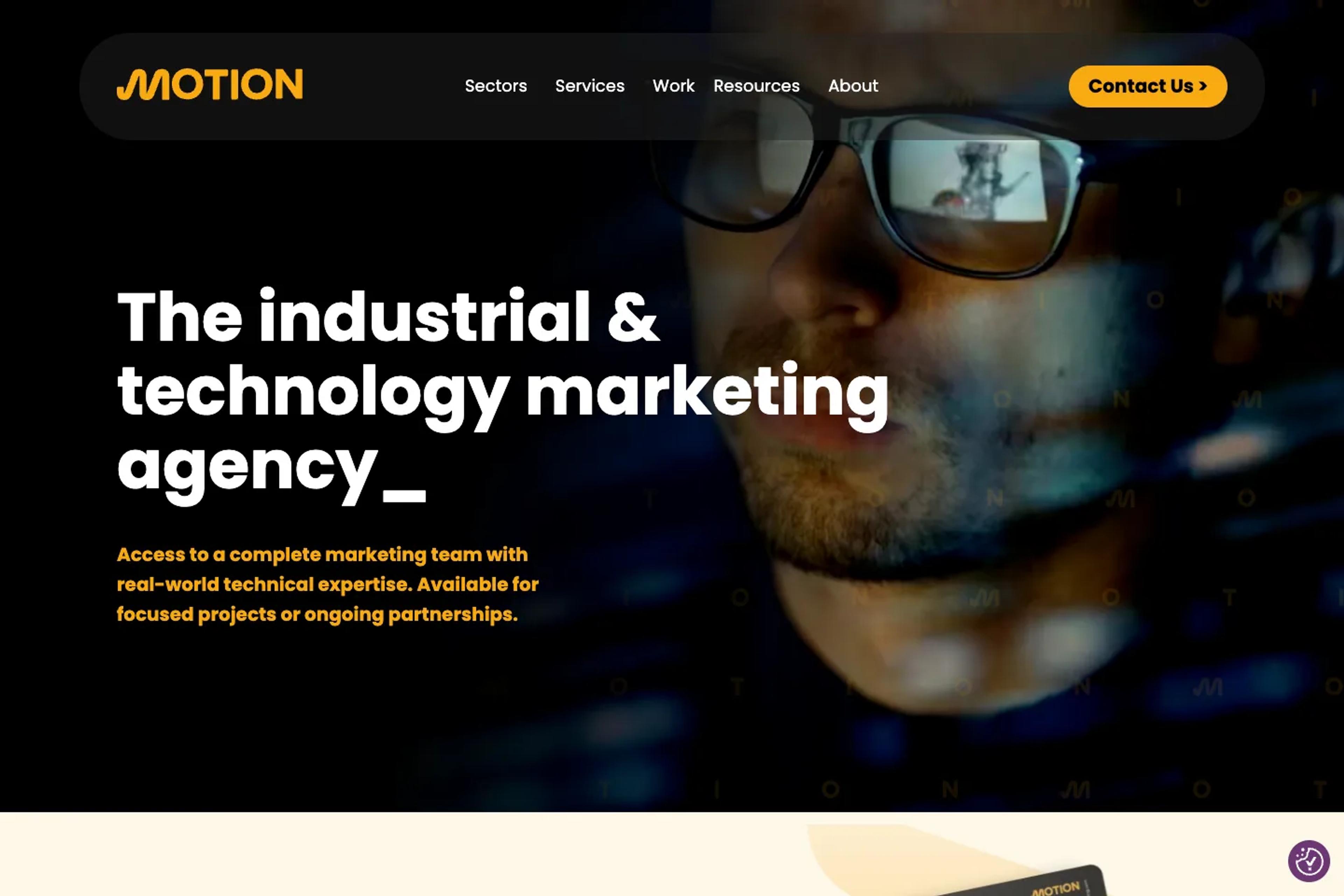 Motion Marketing website homepage