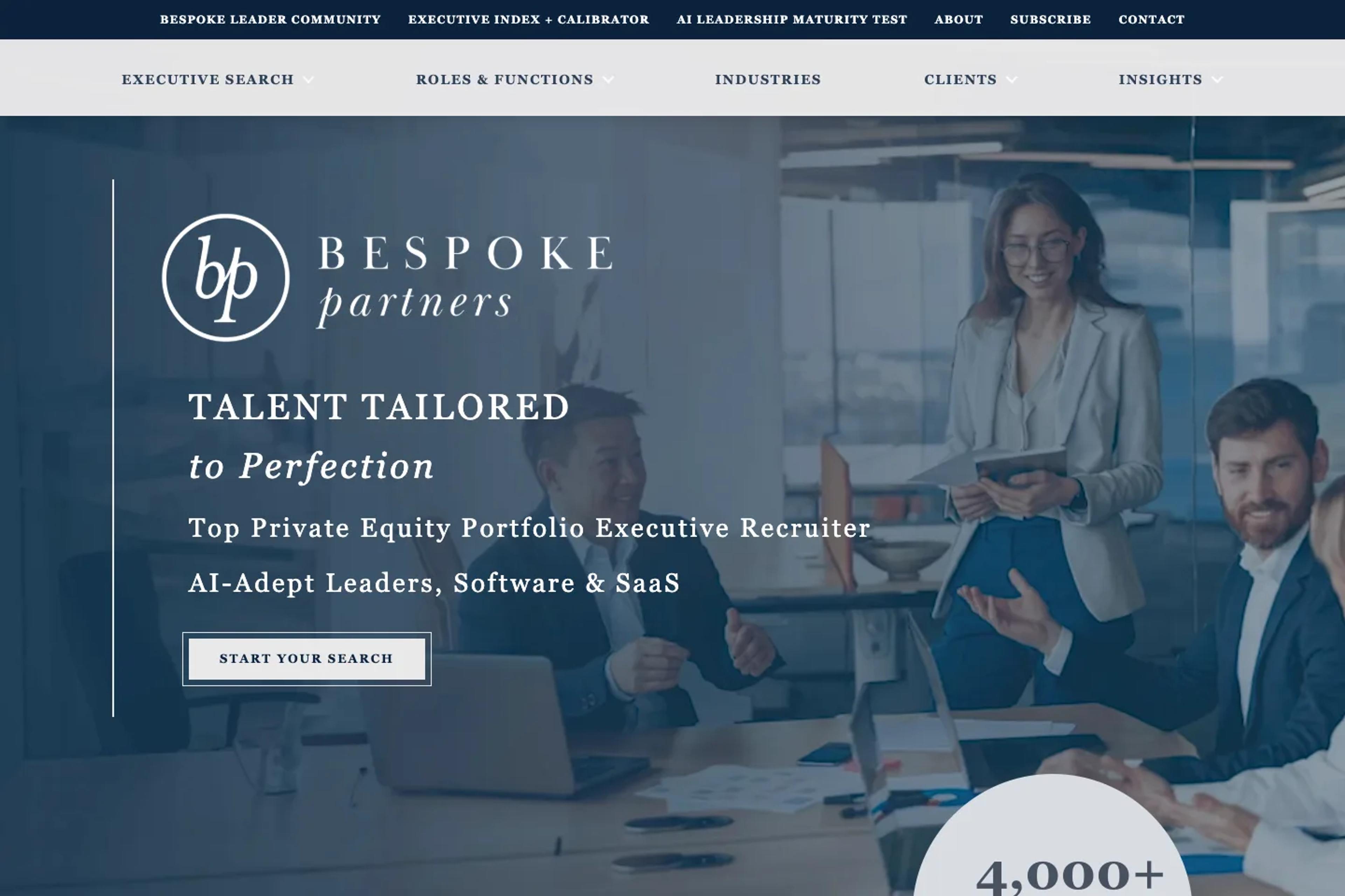 Bespoke Partners website homepage