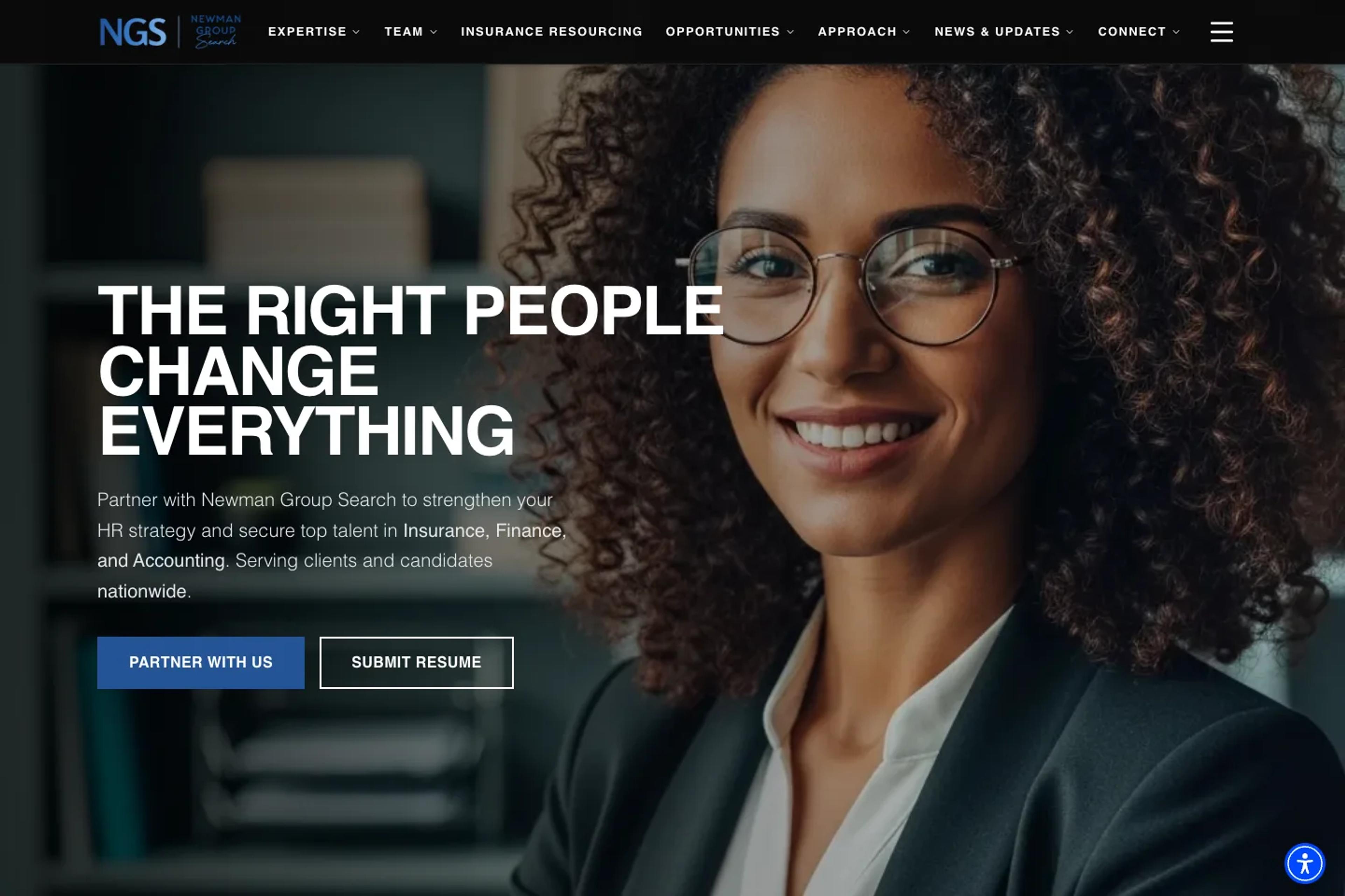 Newman Group Search website homepage