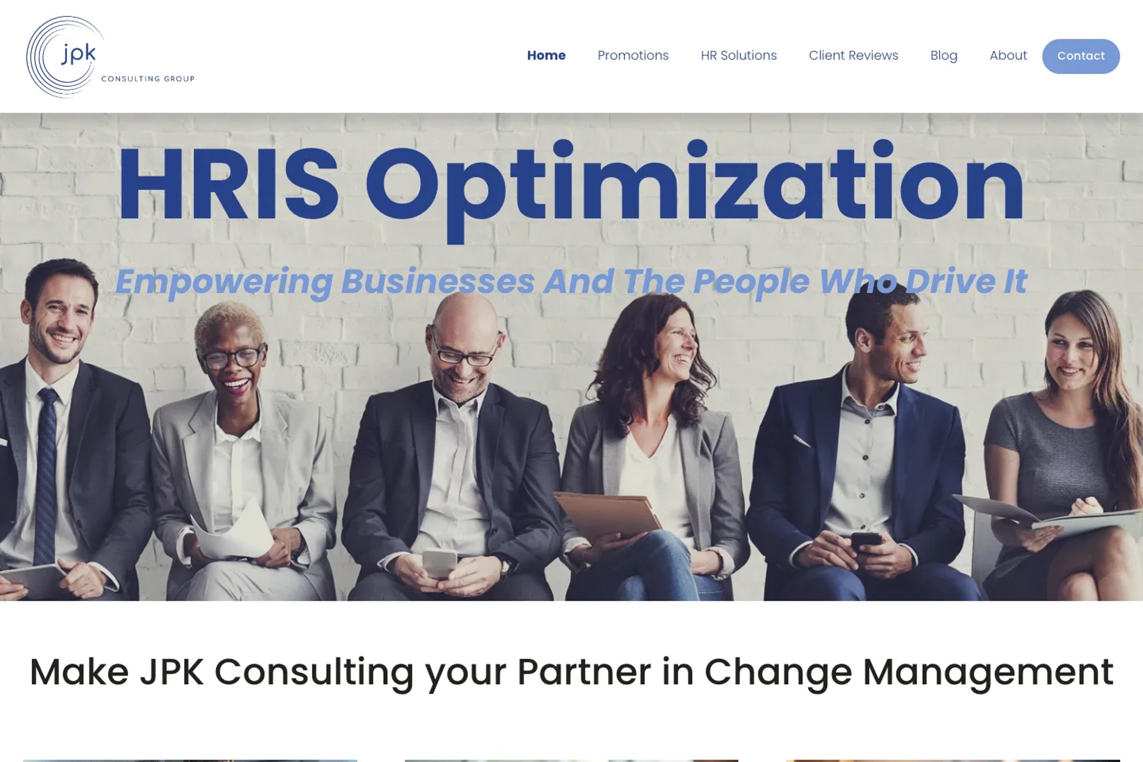 JPK Consulting Group website homepage
