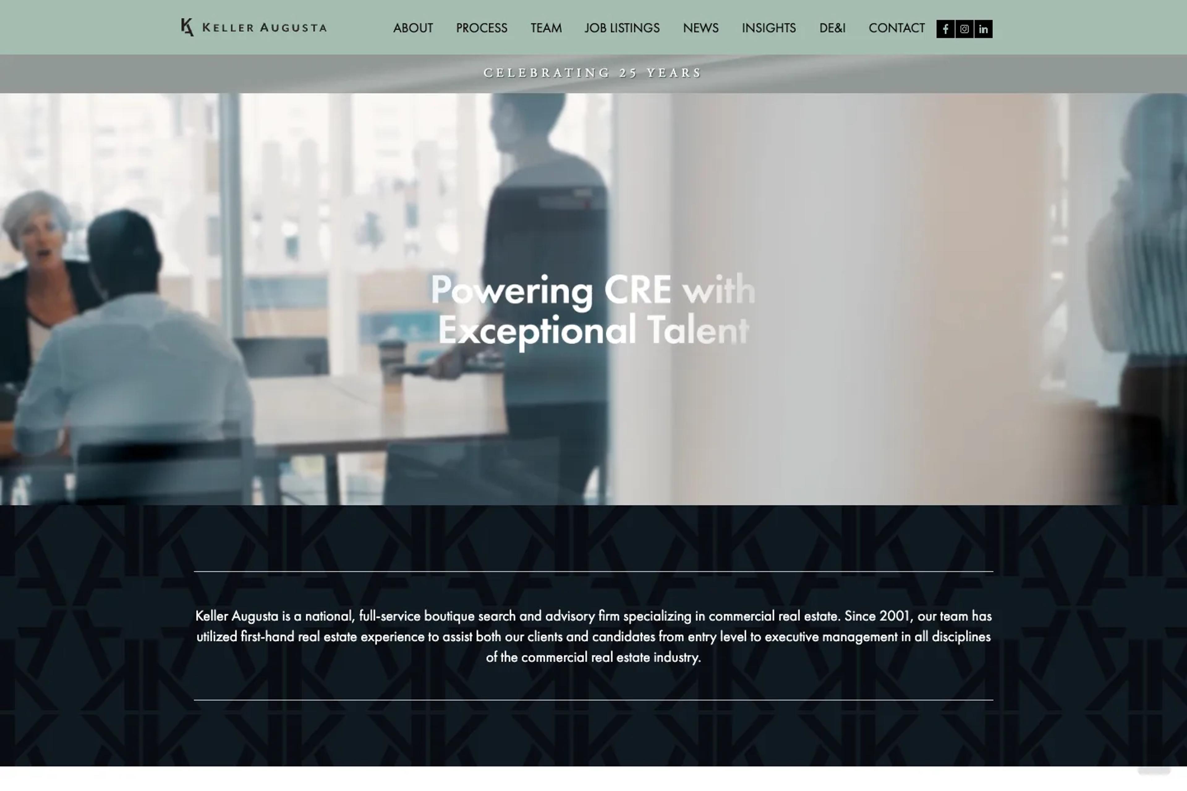 Keller Augusta website homepage