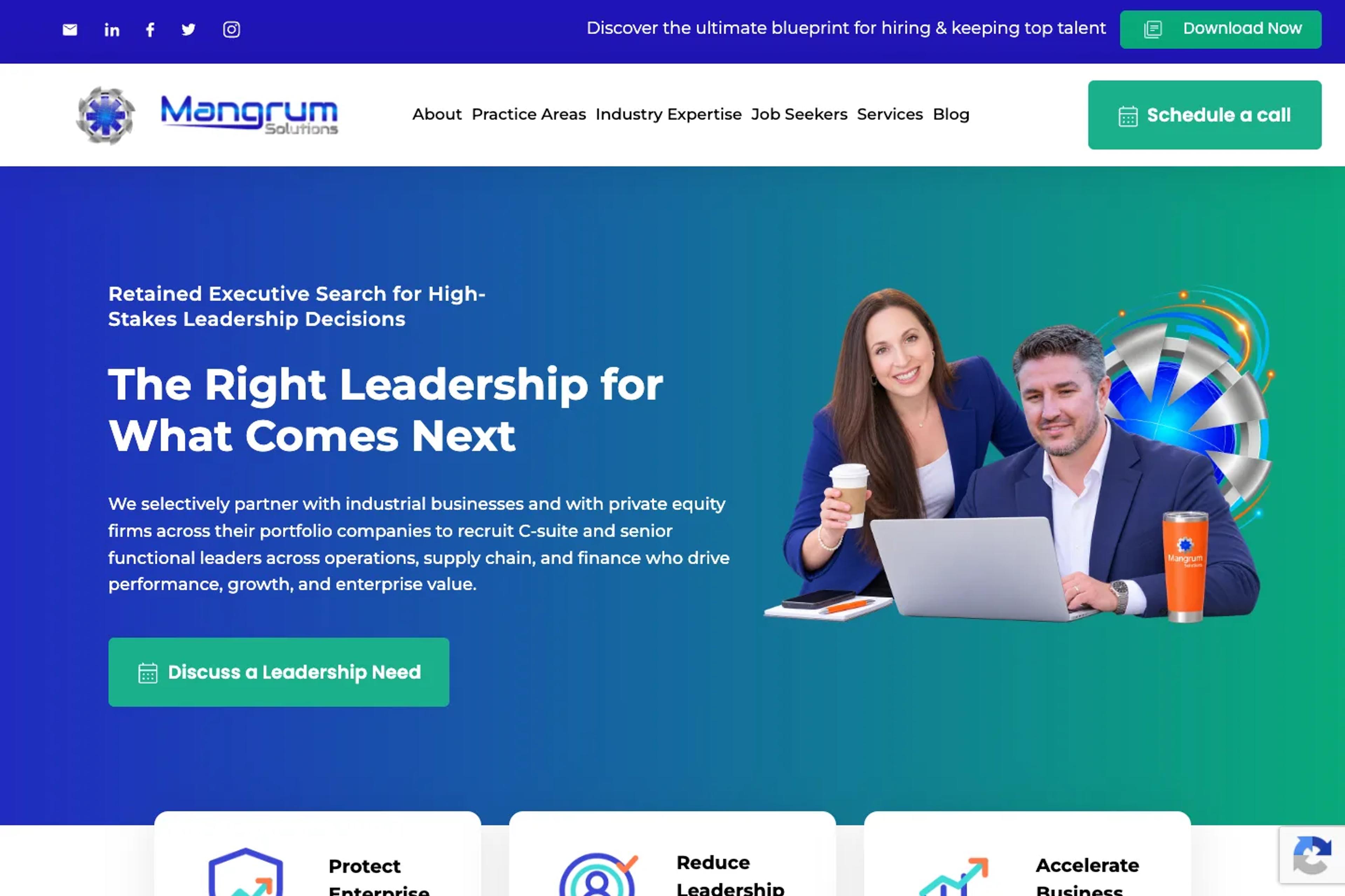 Mangrum Solutions website homepage