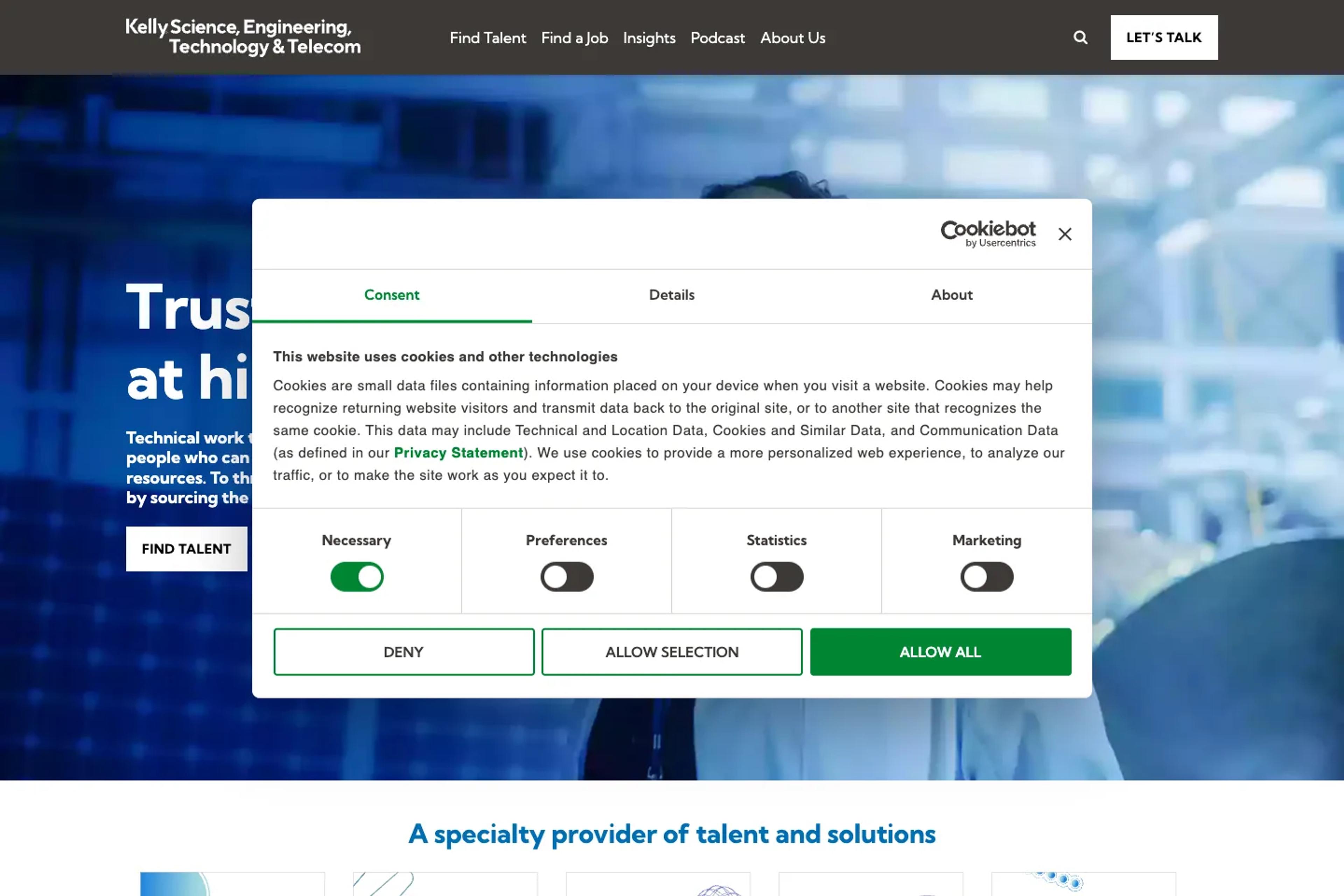 Kelly Science & Clinical website homepage