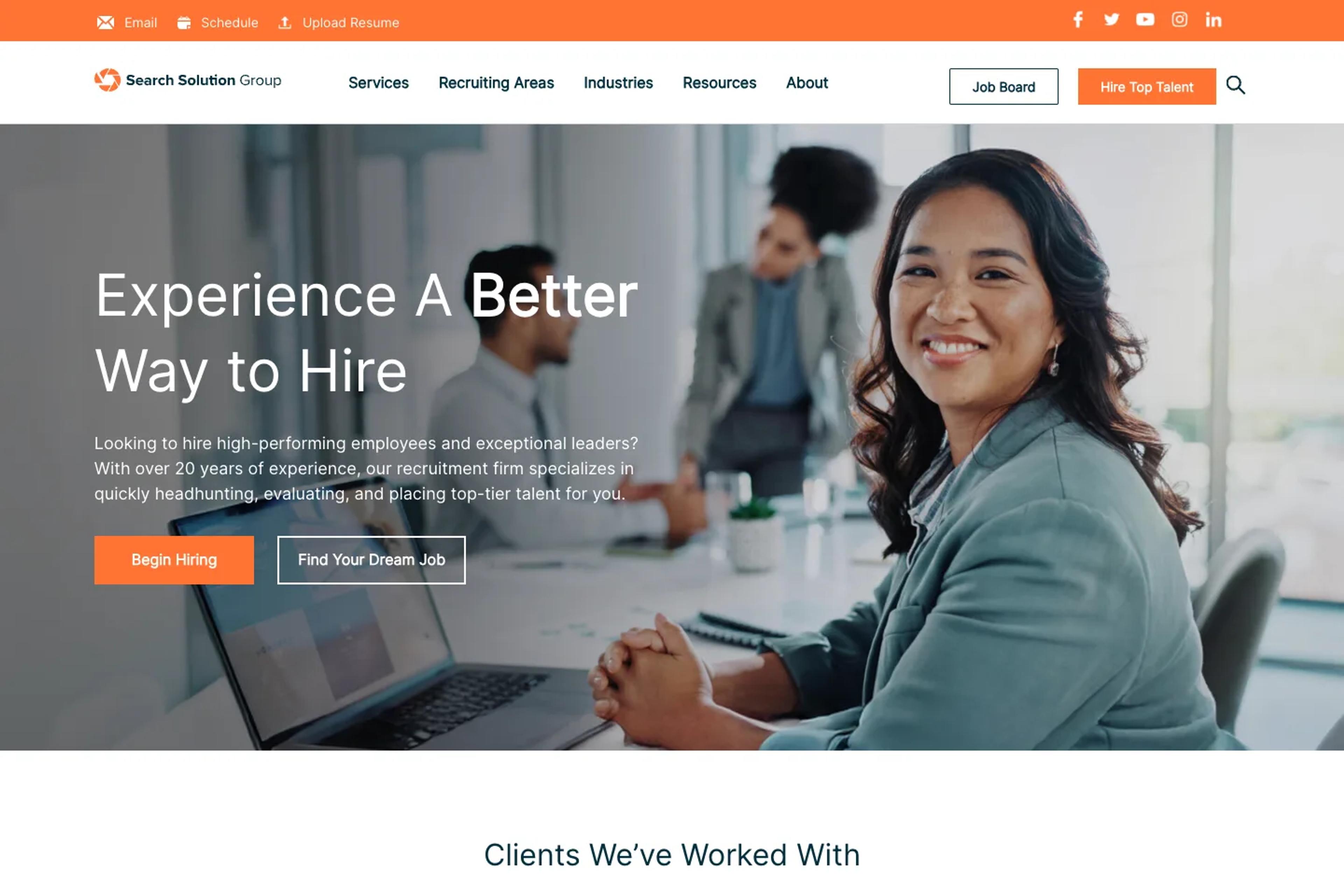 Search Solution Group website homepage