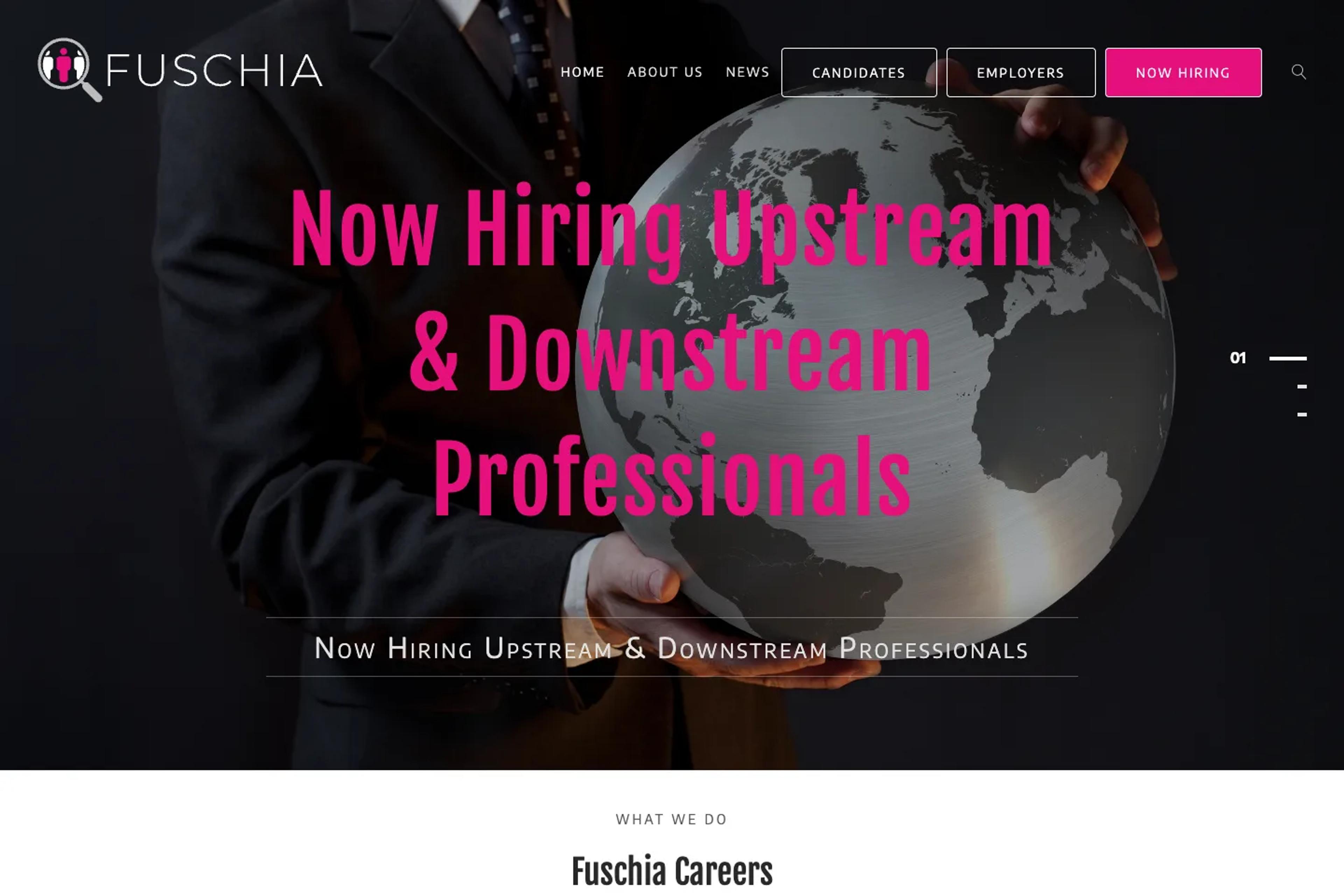 Fuschia website homepage