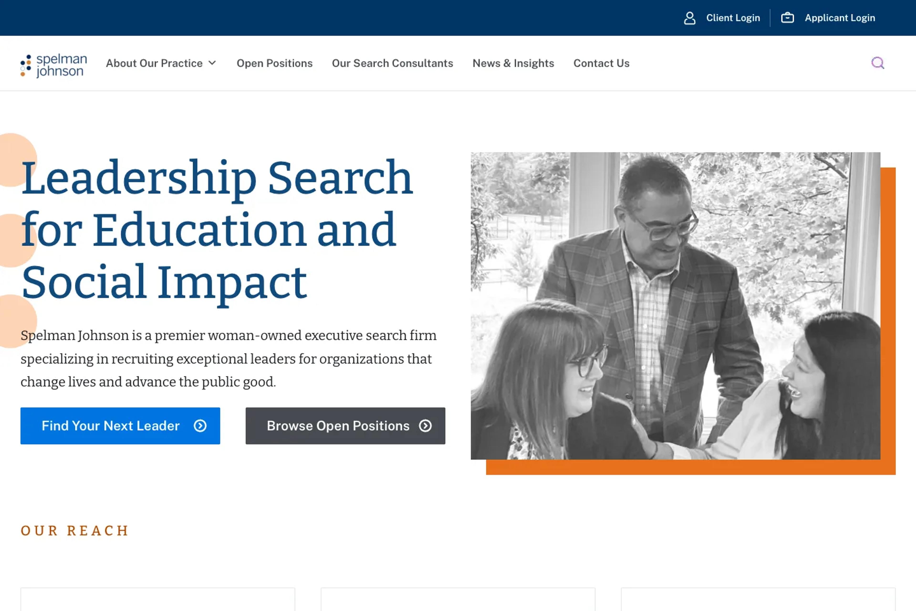Spelman Johnson website homepage