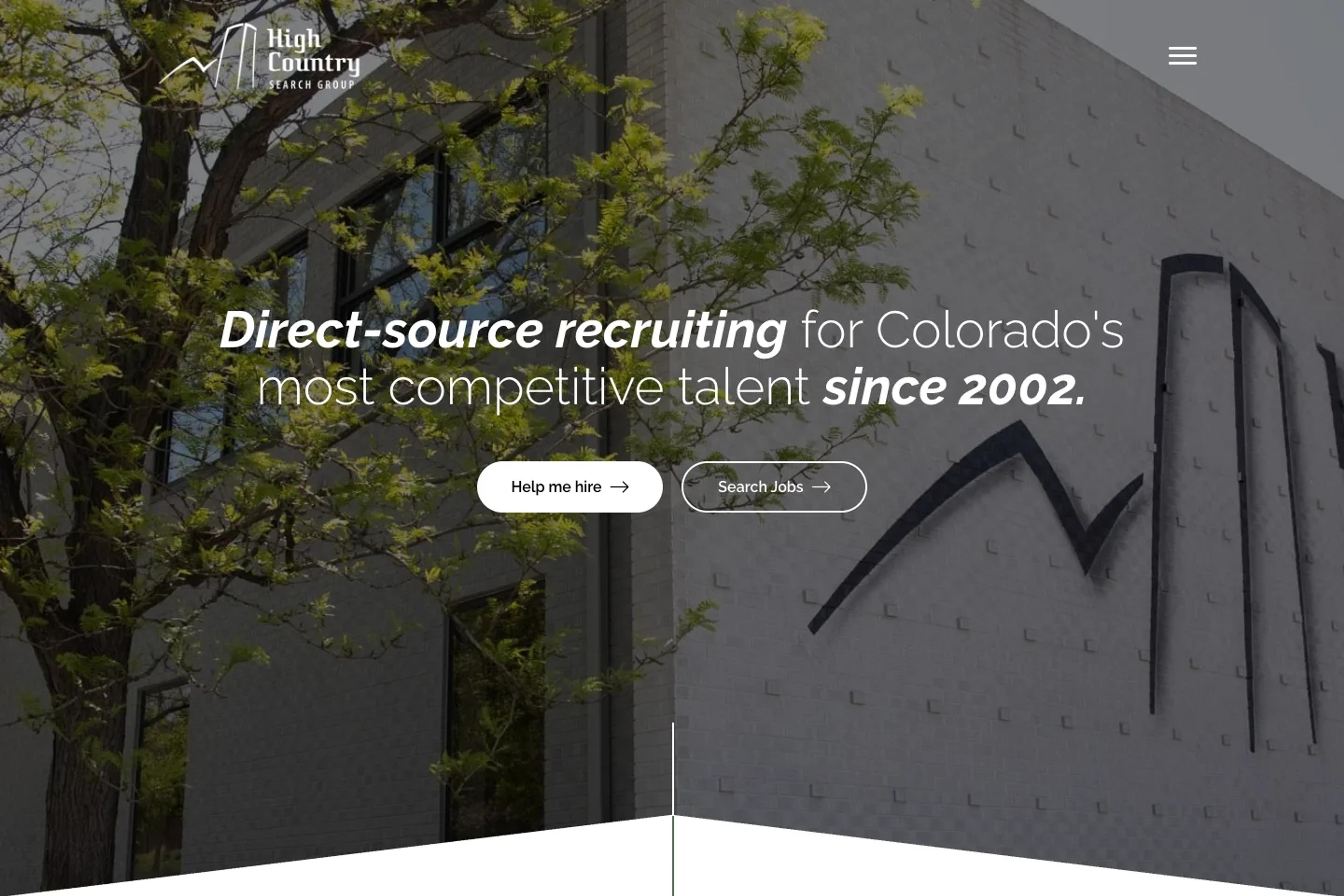 High Country Search Group website homepage